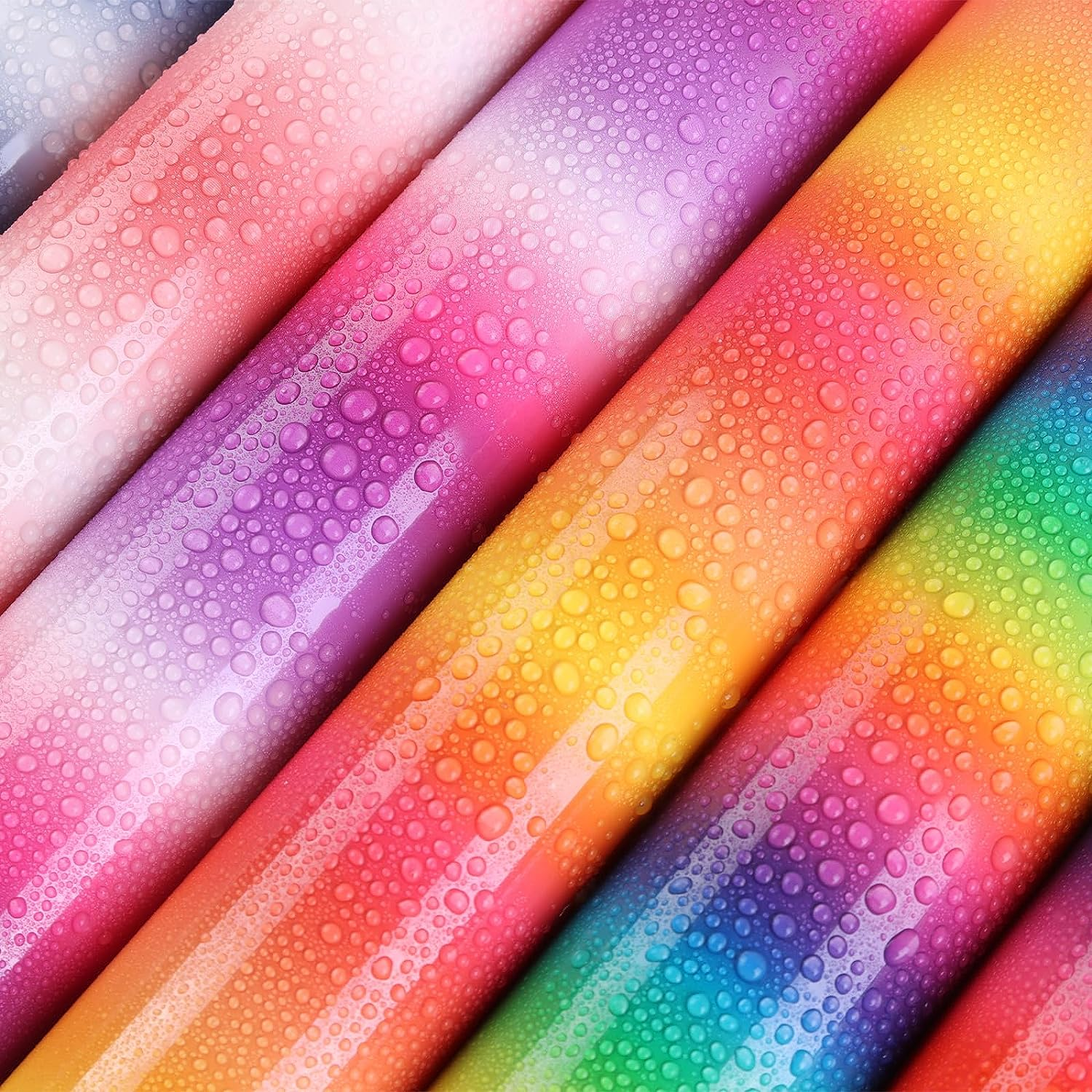 Tintnut Gradient HTV Heat Transfer Vinyl-8 Sheets 12 X 10 Inch Gradient Heat Transfer Vinyl Sunset HTV Vinyl Ombre HTV Iron-On-Vinyl for T-Shirts Compatible with Cricut & Cameo - Gradient-8Colors image number 1