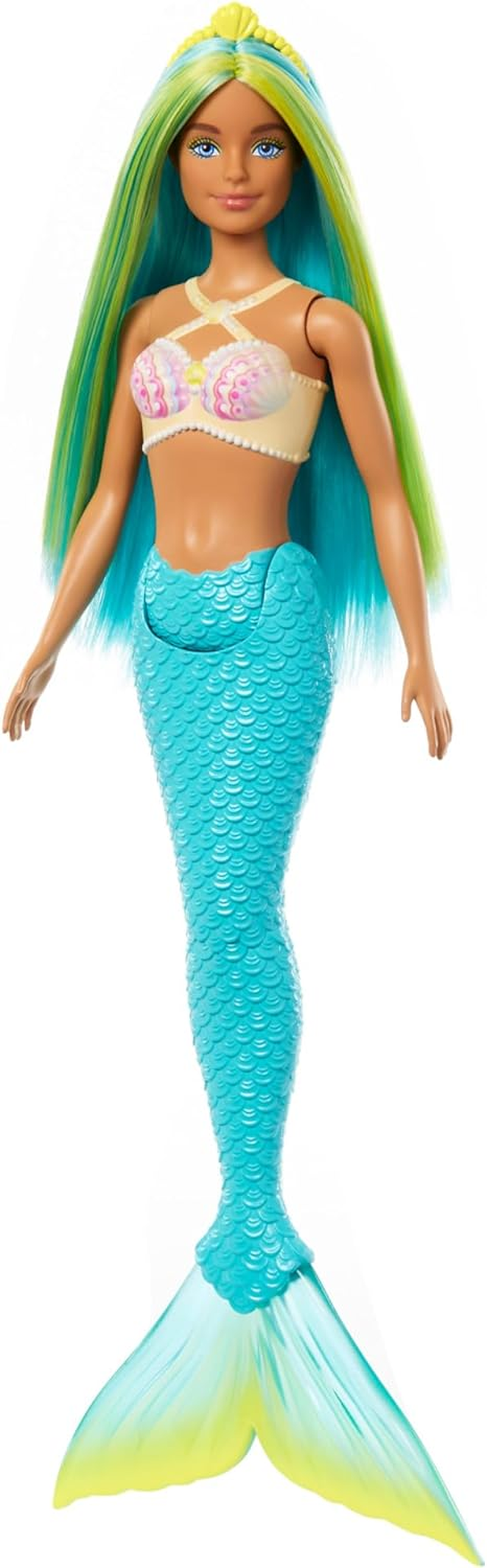 Barbie Mermaid Dolls with Fantasy Hair and Headband Accessories, Mermaid Toys with Shell-Inspired Bodices and Colorful Tails - Multicolor image number 2