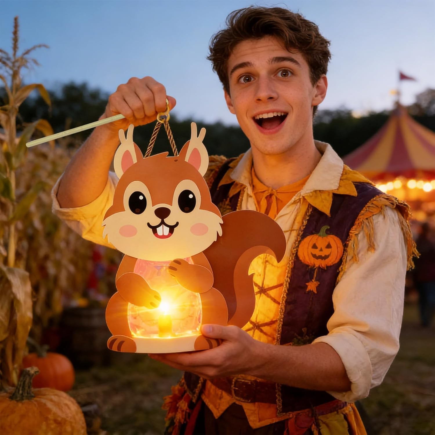 Sunshine Smile Children'S Lantern Craft Set, Saint Martin Lanterns with LED, Autumn Lanterns for DIY Crafts for Decoration, DIY Creative Set Gift Boys Girls Saint Martin image number 5