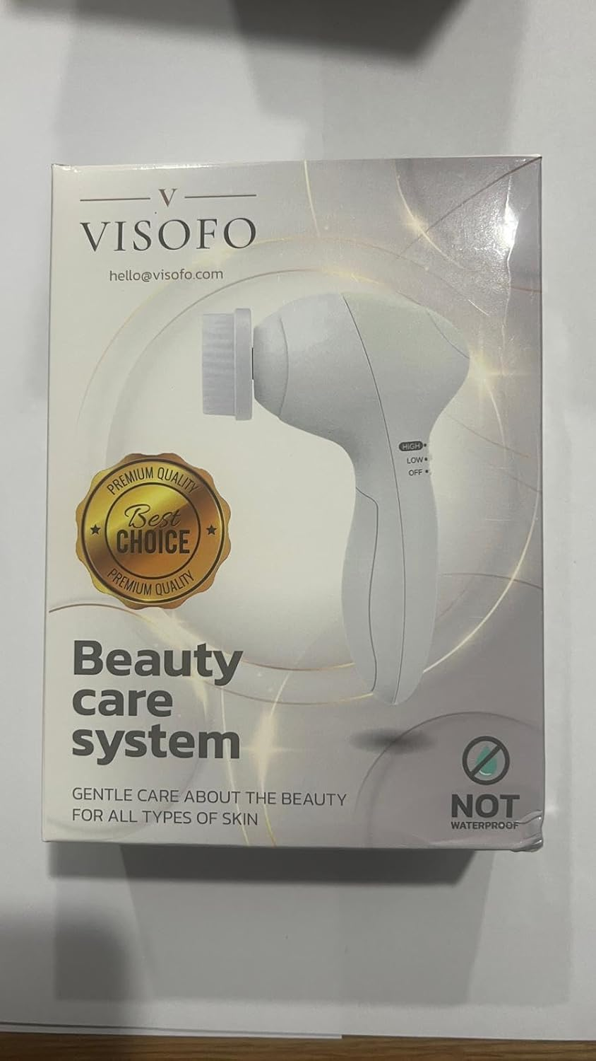 VISOFO Facial Cleansing Brush Exfoliator | Powered Electric Spin Cleanser | Deep Cleansing & Gentle Exfoliation | Pearl image number 6