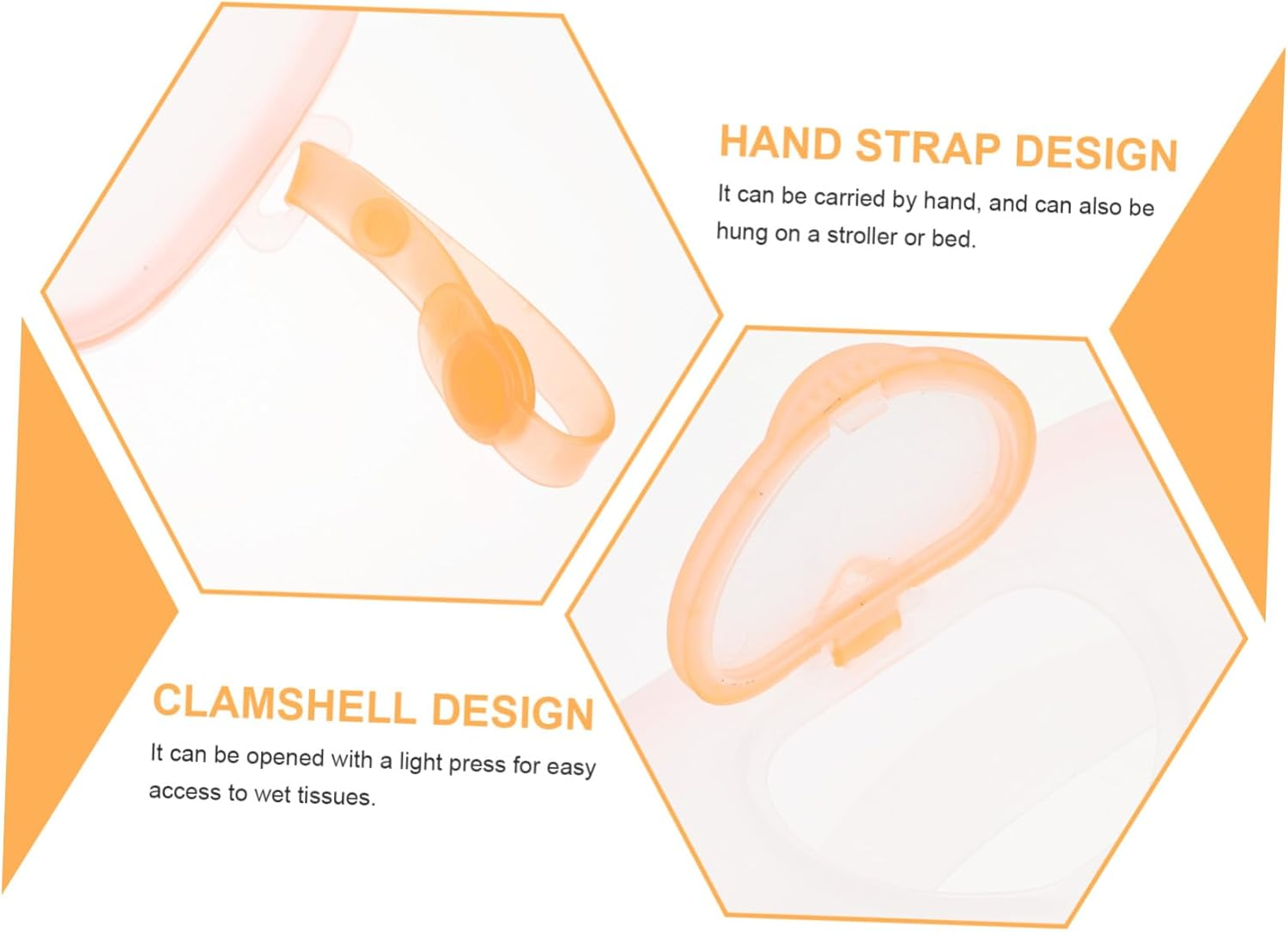 BESTYASH Portable Wipes Holder with Silicone Seal Moisture Locking Wet Napkin Storage Box for Travel and Outdoor Use Lightweight Crib and Stroller Dispenser Convenient Hanging Design White image number 5