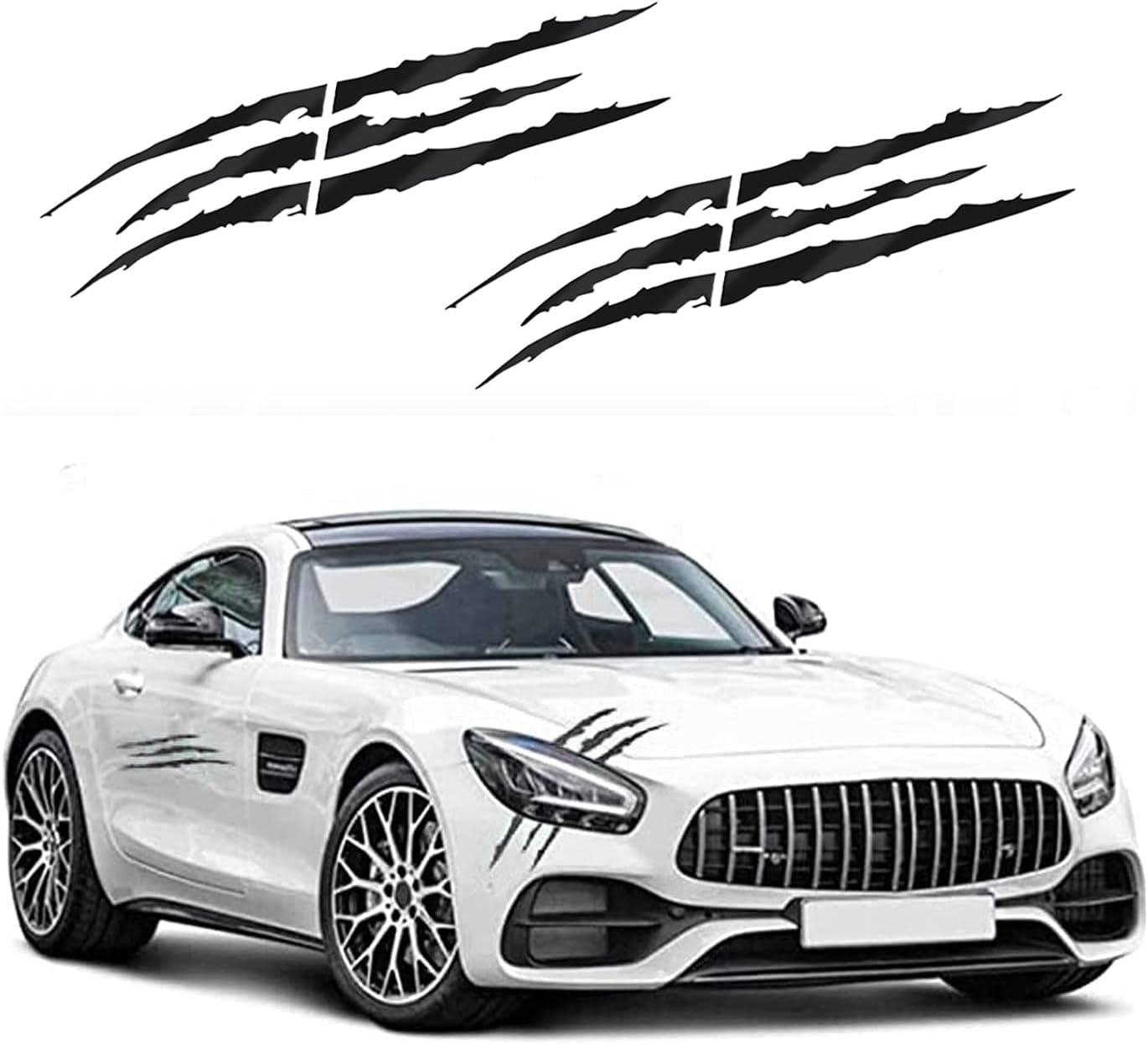 Claw Marks Decal Sticker Car Styling Car Decal Funny Window Bumper Decal Sticker Suitable for Cars, Trucks 2Pcs (Black) image number 3