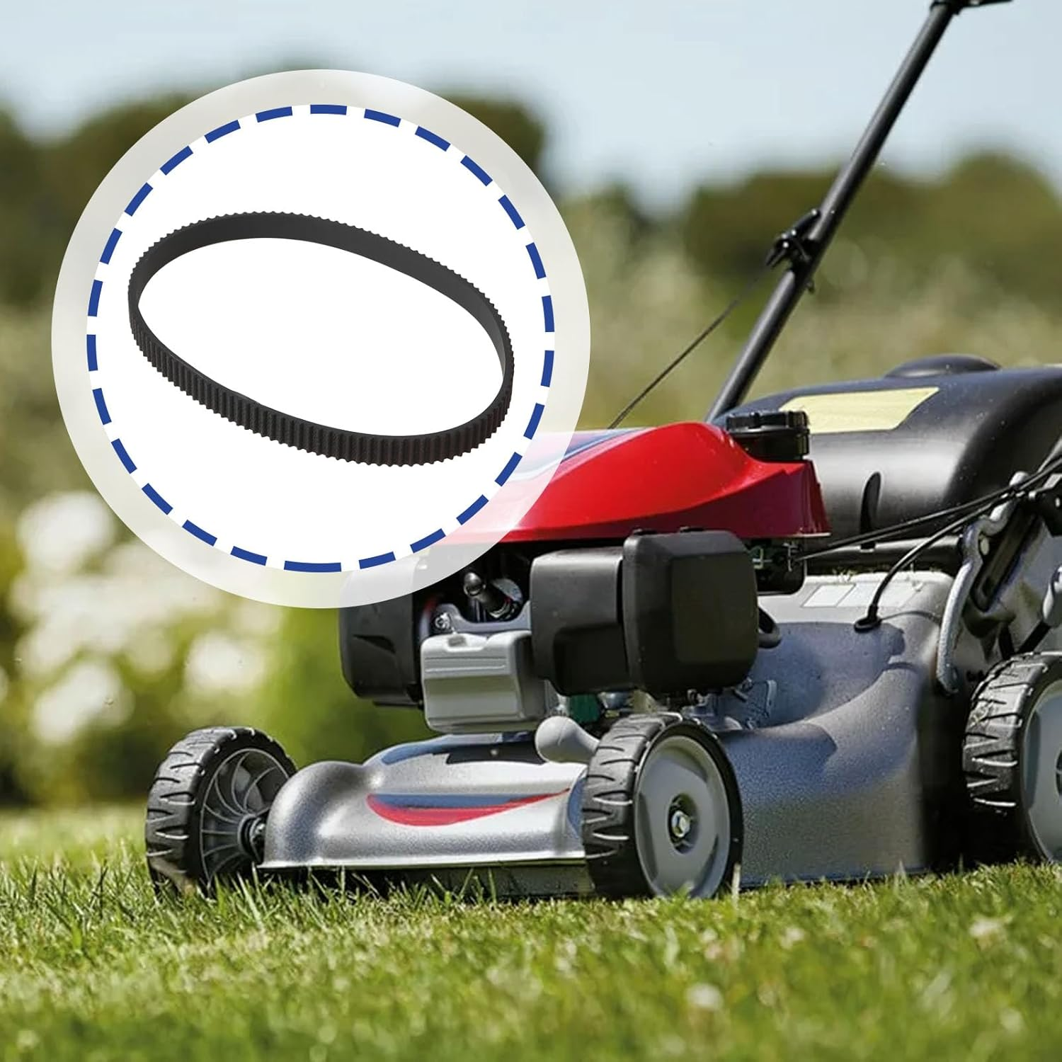 2Pcs Lawn Mower Drive Belts 312-3M-09 Compatible with HTD 312X9X2.41Mm image number 3