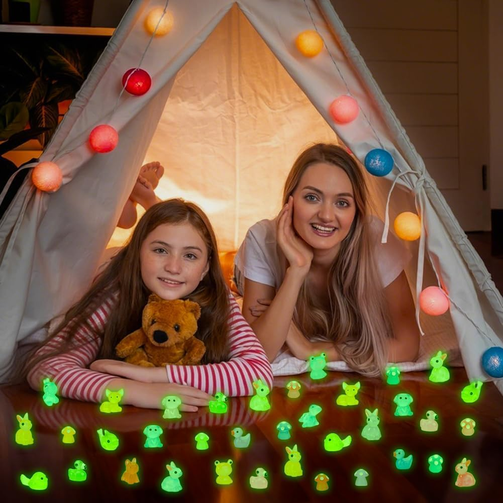 Limcryspp 60 Mini Resin Animal Sets, Cute Garden Decorations with Mini Animal Statues, Slime Charm Crafts, DIY Miniature Scenes, Birthday Party Gifts (Style and Color Random) image number 4