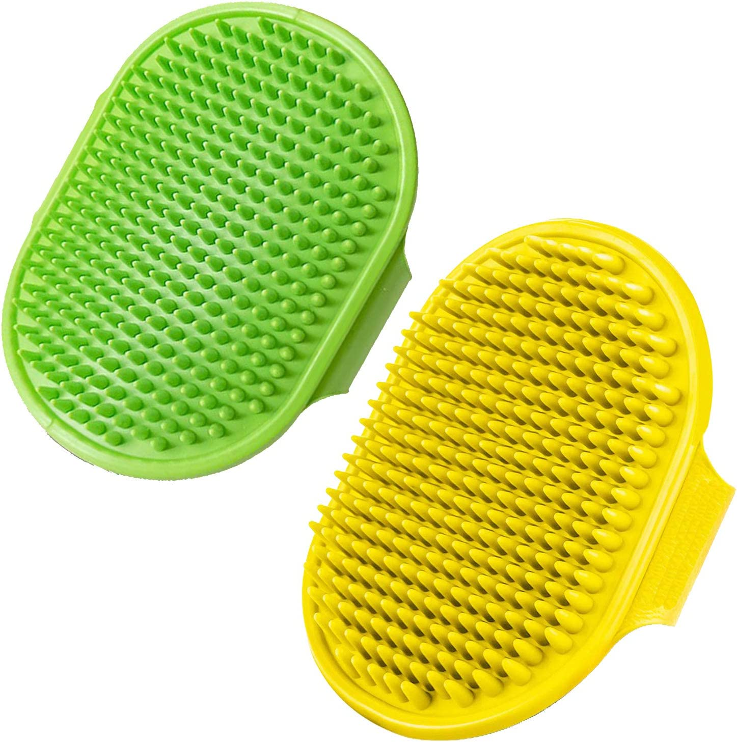 2 Pack Dog Brush & Cat Brush,With Adjustable Ring Handle Slicker Dog Grooming Brush Suitable for Long Short Haired Pet Rubber Comb