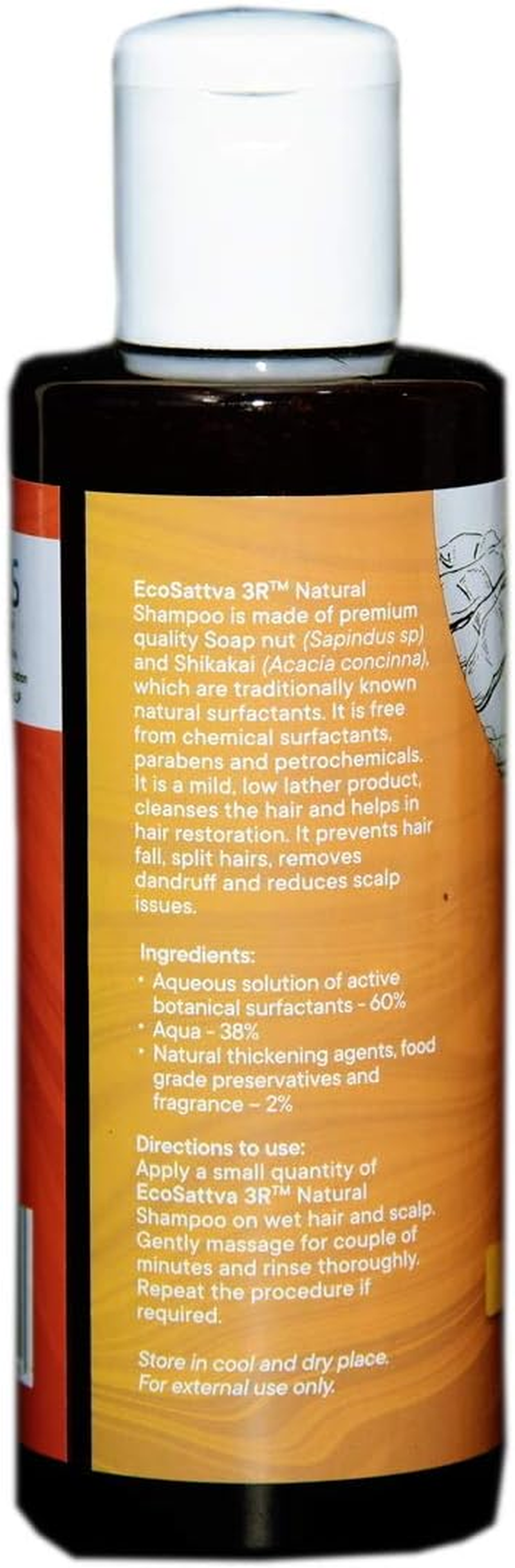 Shower Combo - Ecosattva 3R - Natural Bath&Body Wash and Natural Shampoo (200Ml Each) image number 5