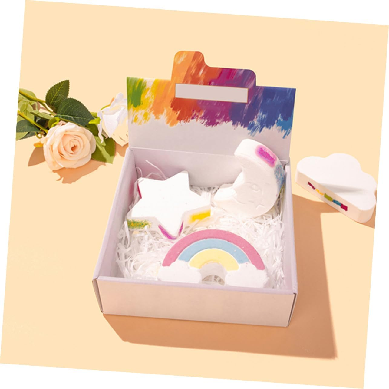 Hoement 4Pcs Bath -Friendly Foaming Bath for Relaxation and Skin Care for Showers Foot and Gifting to All Ages image number 4