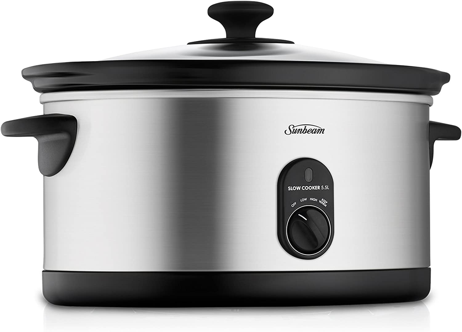 Sunbeam HP5520 Slow Cooker | 5.5L (6-8 People) | Removable Easy-Clean Ceramic Pan | Stainless Steel image number 2