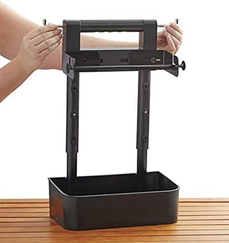 Mr. Bar-B-Q Adjustable Grilling Caddy | Store All Your Grilling Accessories in One Place | Roller Towel Holder | Reduce Mess While Grilling image number 3