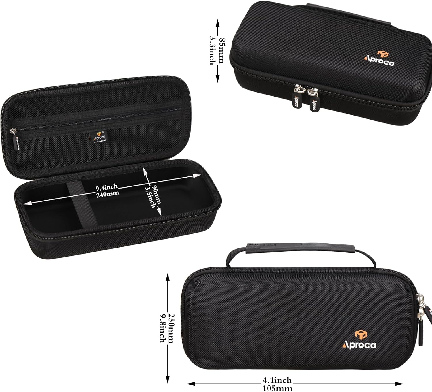 Aproca Black Hard Travel Storage Case, Compatible with Waterpik WF-02 Cordless Water Flosser and Accessories image number 2