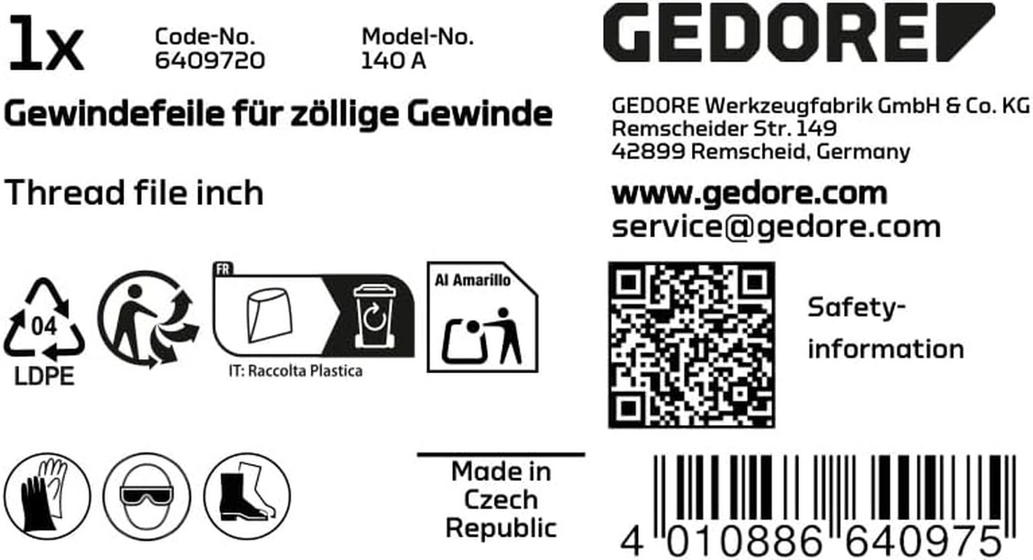 Gedore Thread File for Inch Threads image number 2