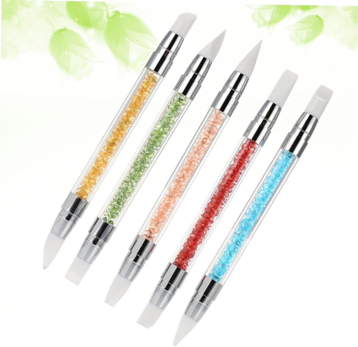 MUSISALY 5Pcs Nail Art Carving Pen Kit Silicone Double Head Painting Tools for Effect Nails Random Color image number 1