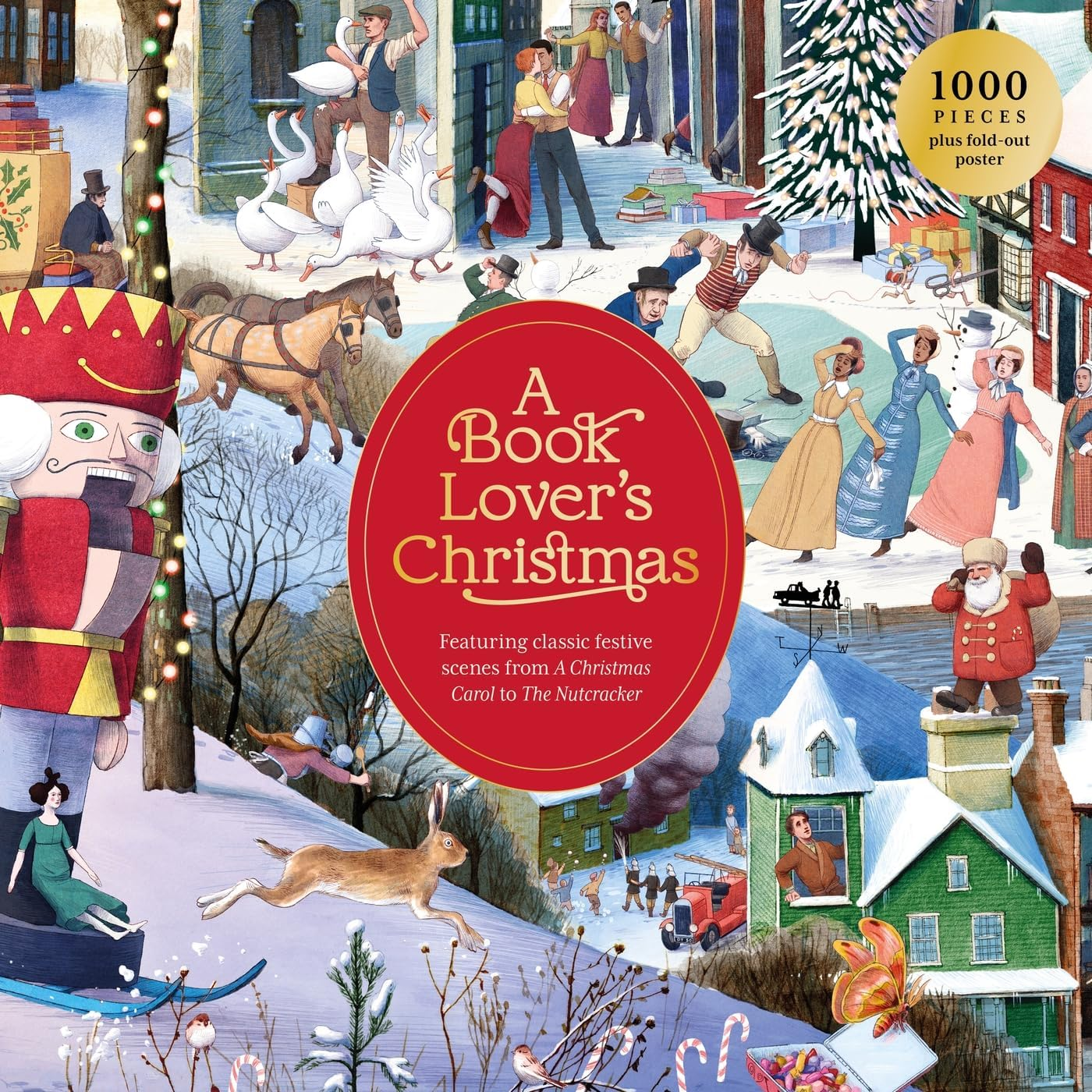 A Book Lover'S Christmas 1000 Piece Puzzle: a 1000-Piece Jigsaw Puzzle