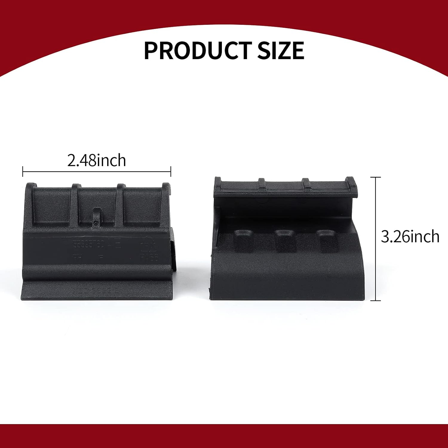 2PCS Soft Top Rear Window Clips Retainer Brackets Tailgate Bar Holders for 2007-2018 Jeep Wrangler JK JKU image number 1