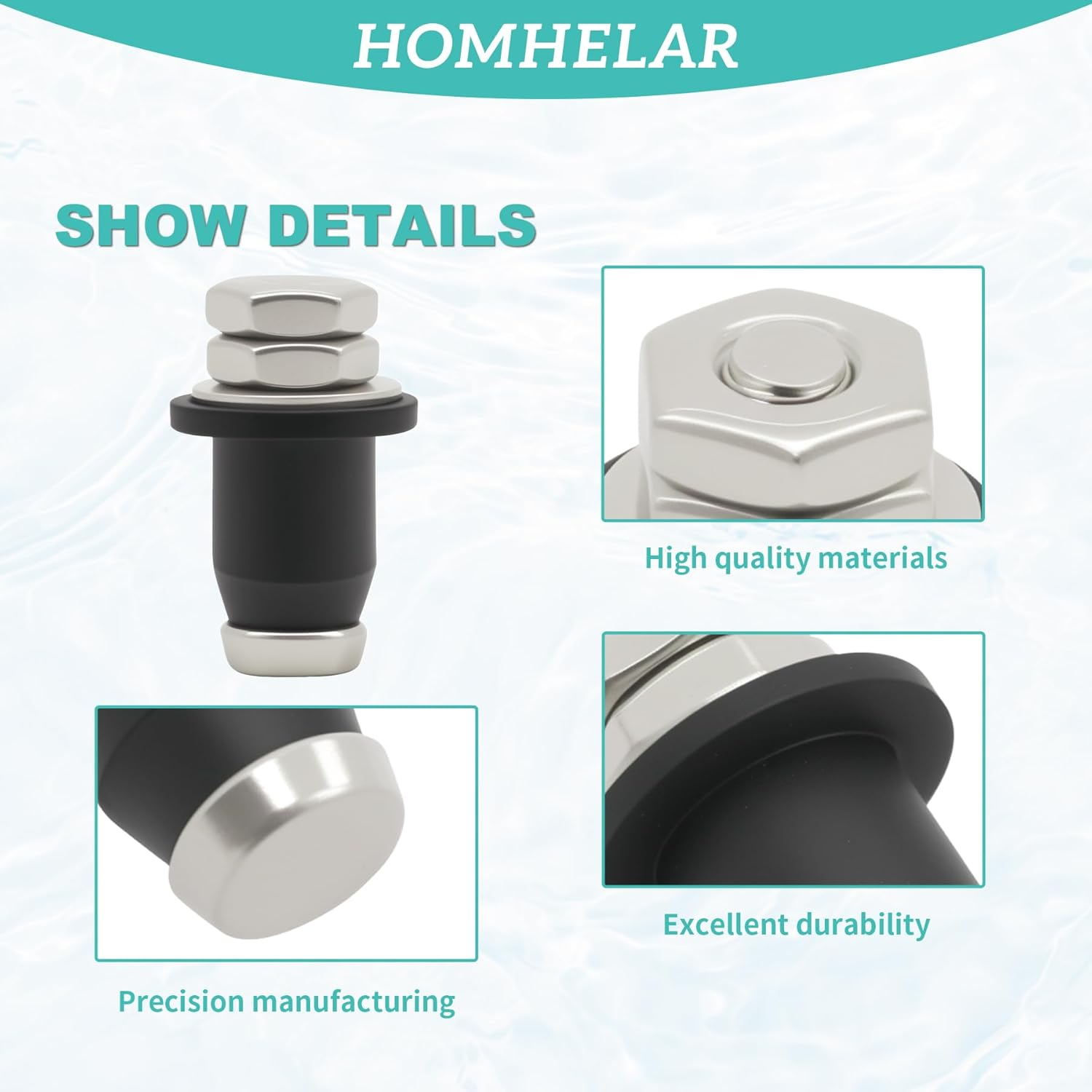 RV Water Tank Probe Sensors, Screw-In Water Level Sensors for Fresh Water, Gray Water, and Black Tank Waste Water (12-Pack) image number 4