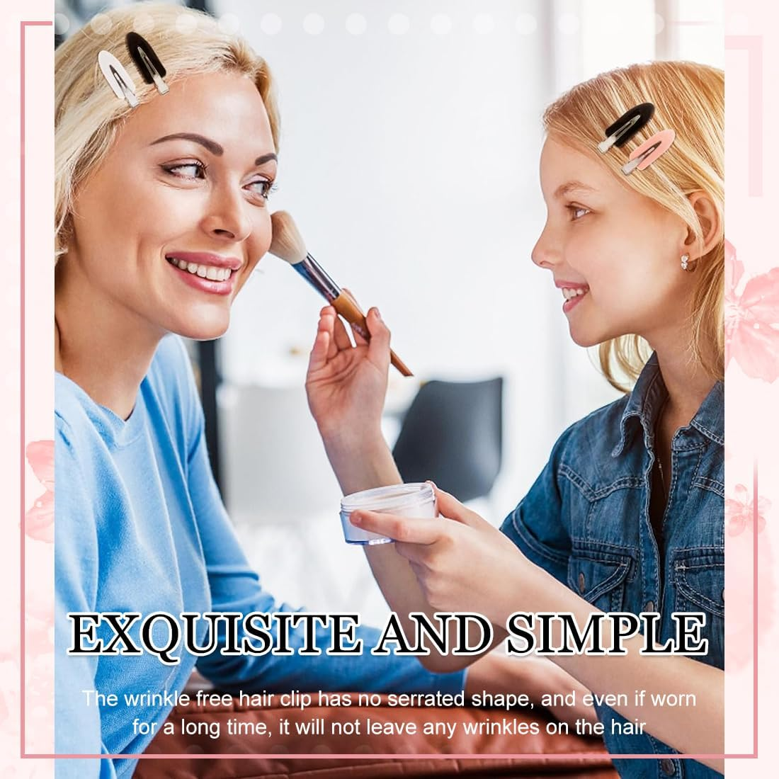 20 Pieces Seamless Hair Clips, Hair Pin Curl Clips, No Bending Hair Clips, Hair Pin Curl Clips, No Bending Hair Clips for Hair Styling, Make up (White/Blue/Black/Pink/Yellow)