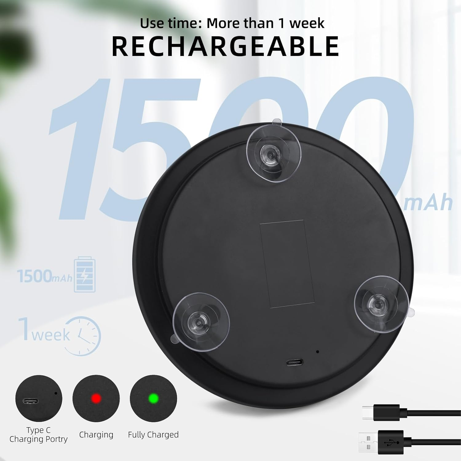 5X Makeup Magnifying Mirror with Lights, Portable 6Inch Magnifying Mirror with Suction Cups Wall Mount, 5X Lighted Travel Magnification with Tweezers and Scissors - Perfect for Makeup & Close-Up Tasks image number 2