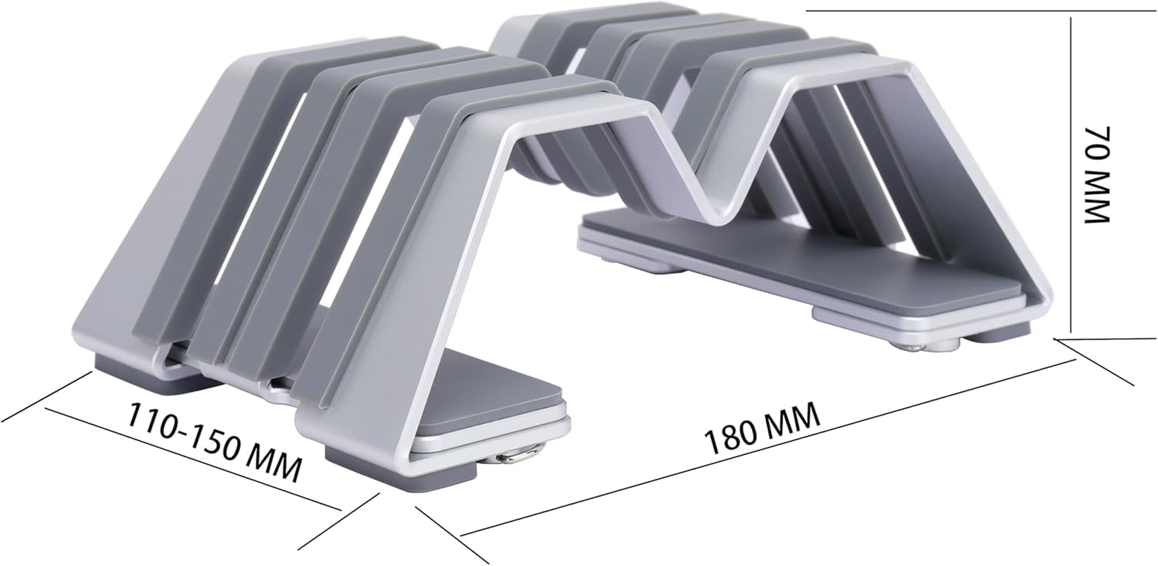 Adjustable Dual Vertical Laptop Stand - Supports 2 Devices Holder, Fit for All Laptops(10-30Mm Thickness) - Fashion Design, Adjustable Width, Anti-Slip & Scratch-Resistant, Patented Design image number 3