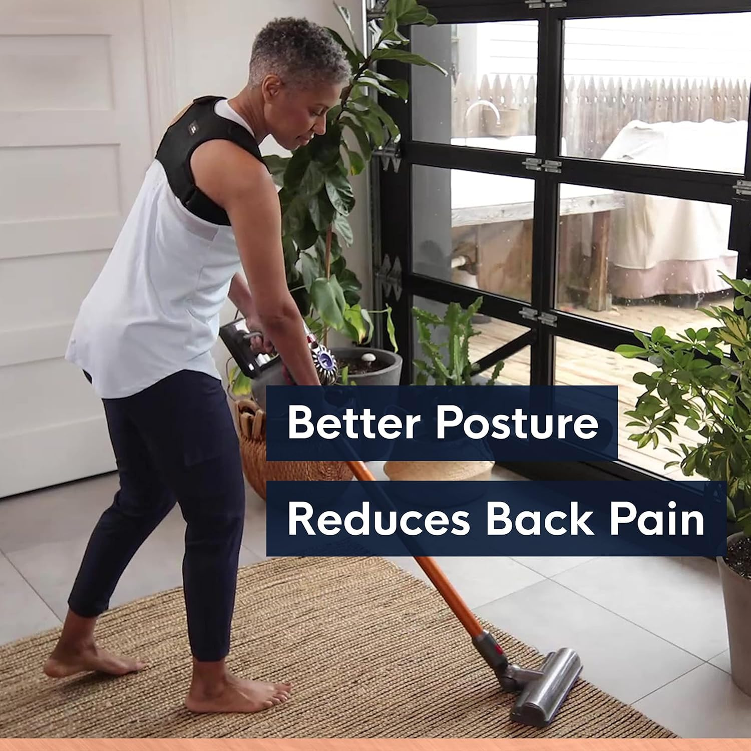 Posture Corrector for Men & Women - Adjustable Copper Infused Orthopedic Brace for Pain Relief from Bad Posture, Slumping - Targets Upper Back, Shoulders, Neck, Clavicle ﻿ image number 5