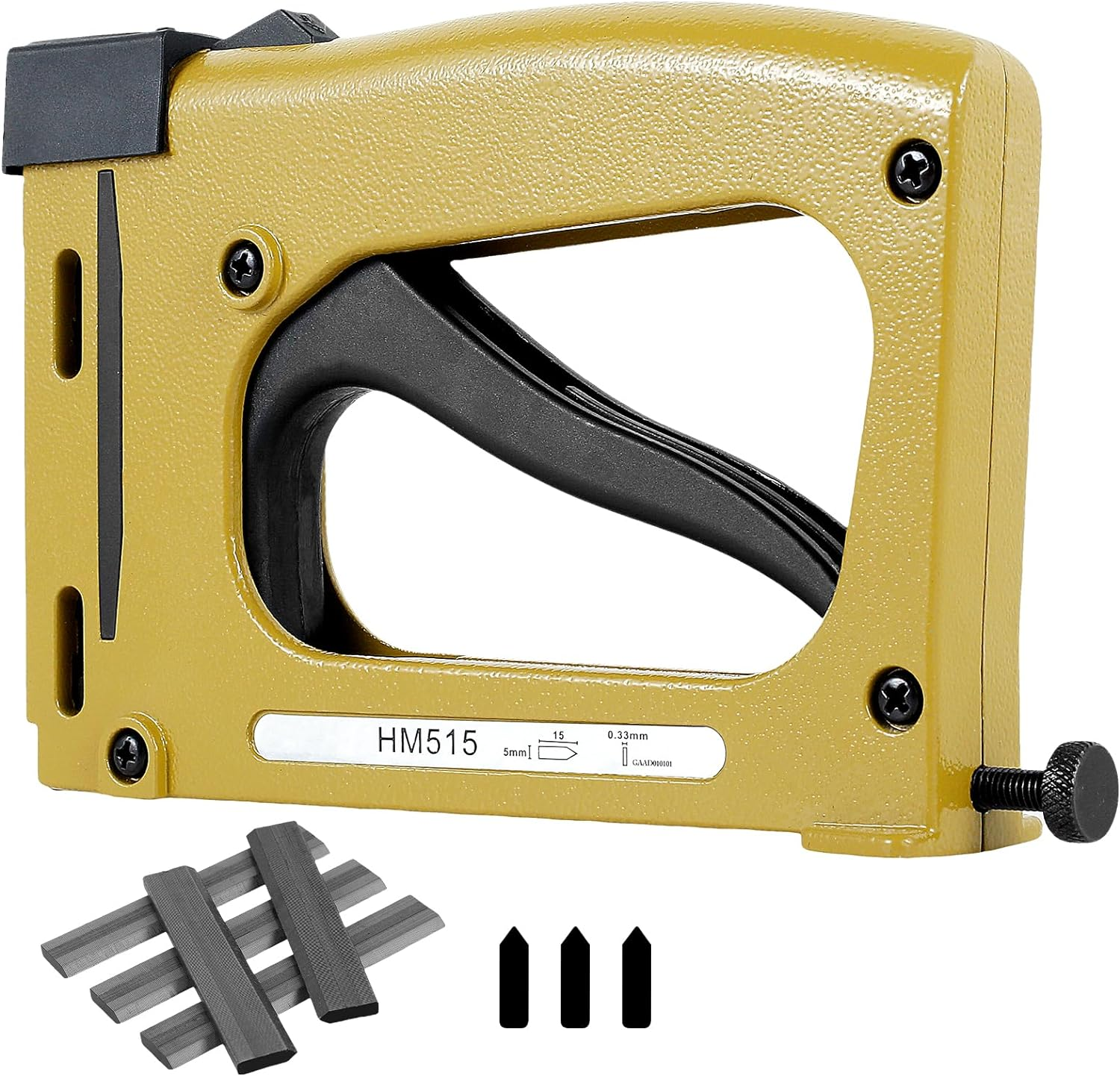Point Drivers for Picture Framing with 1000 Nails Picture Frame Stapler Adjustable Lightweight Point Nail Tacker for Artist Framing Paintings and Pictures (Yellow) image number 3