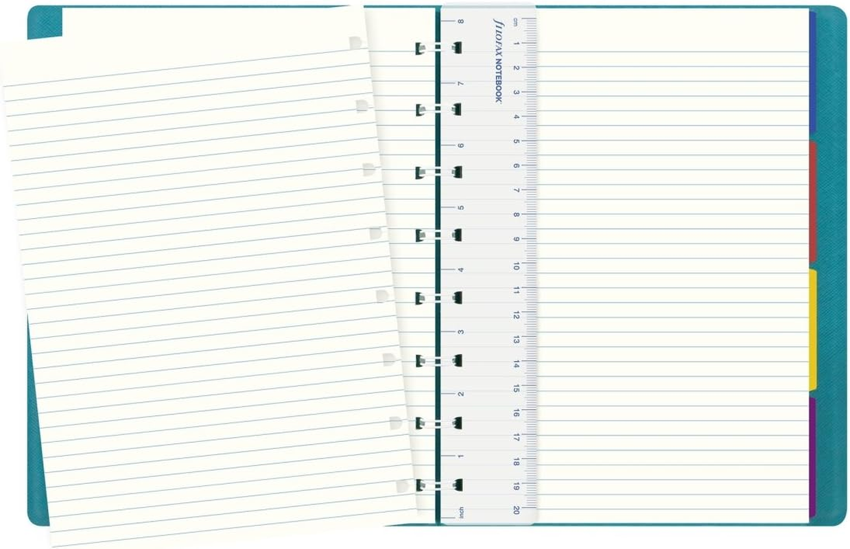 Filofax A5 Saffiano Refillable Notebook - Aqua - Fawn image number 3
