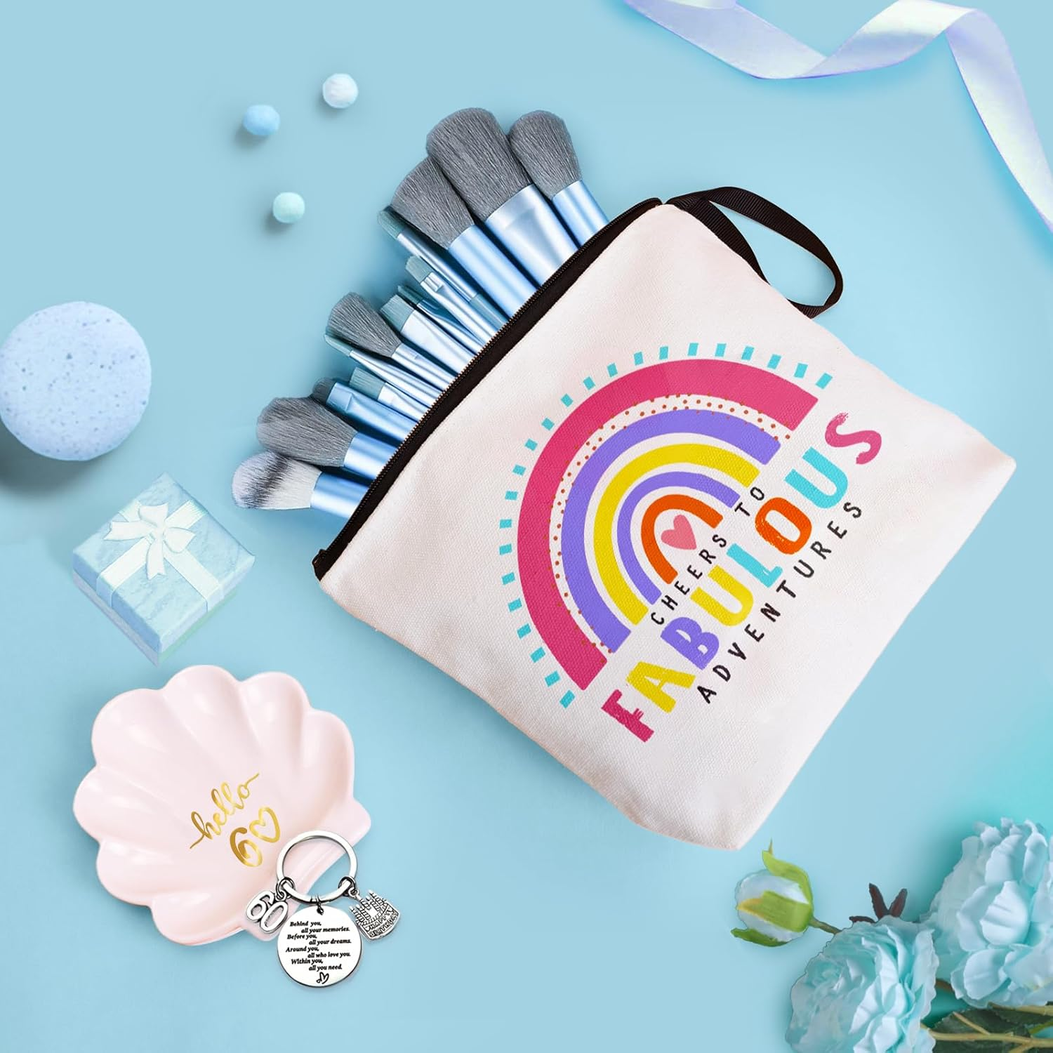 60Th Birthday Gift Women, Gifts for 60Th Birthday Woman, Birthday Gifts Ideas, 60 Year Old Hamper Set for Women, Sister, Wife, Aunt, Coworker, Daughter - 30Th Birthday Gift For Girl image number 2