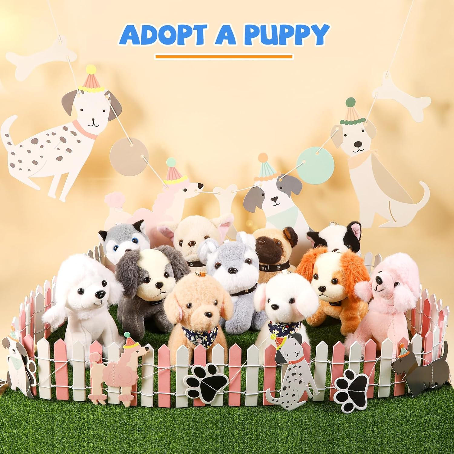 Niceup 10 Pcs Small Plush Dogs for Party Bag Fillers, 5 Inch Stuffed Puppy Toys for Adopt a Puppy Party Favors, Kids Birthday Party Goodie Bags Gifts image number 3