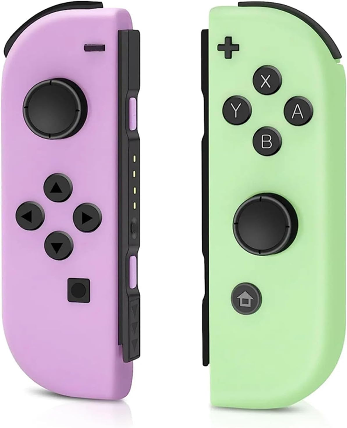 Joy-Cons for Switch Controllers, Wireless Replacement for Switch, Left and Right Controllers Support Sports Dual Vibration/Wake-Up/Motion Control/Screenshot Function (Light Purple/Light Green) image number 2