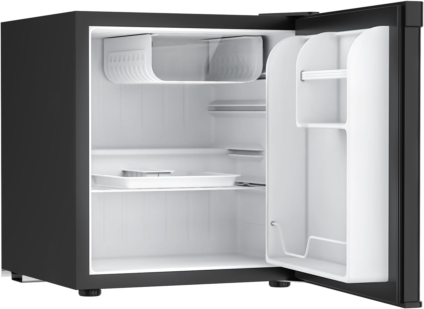 Compact Refrigerator, 48L Portable Mini Bar Fridge with Freezer, Adjustable Temperature, Removable Basket, Ideal for Cars, Road Trips, Home, Offices, and Dorms | Black image number 4