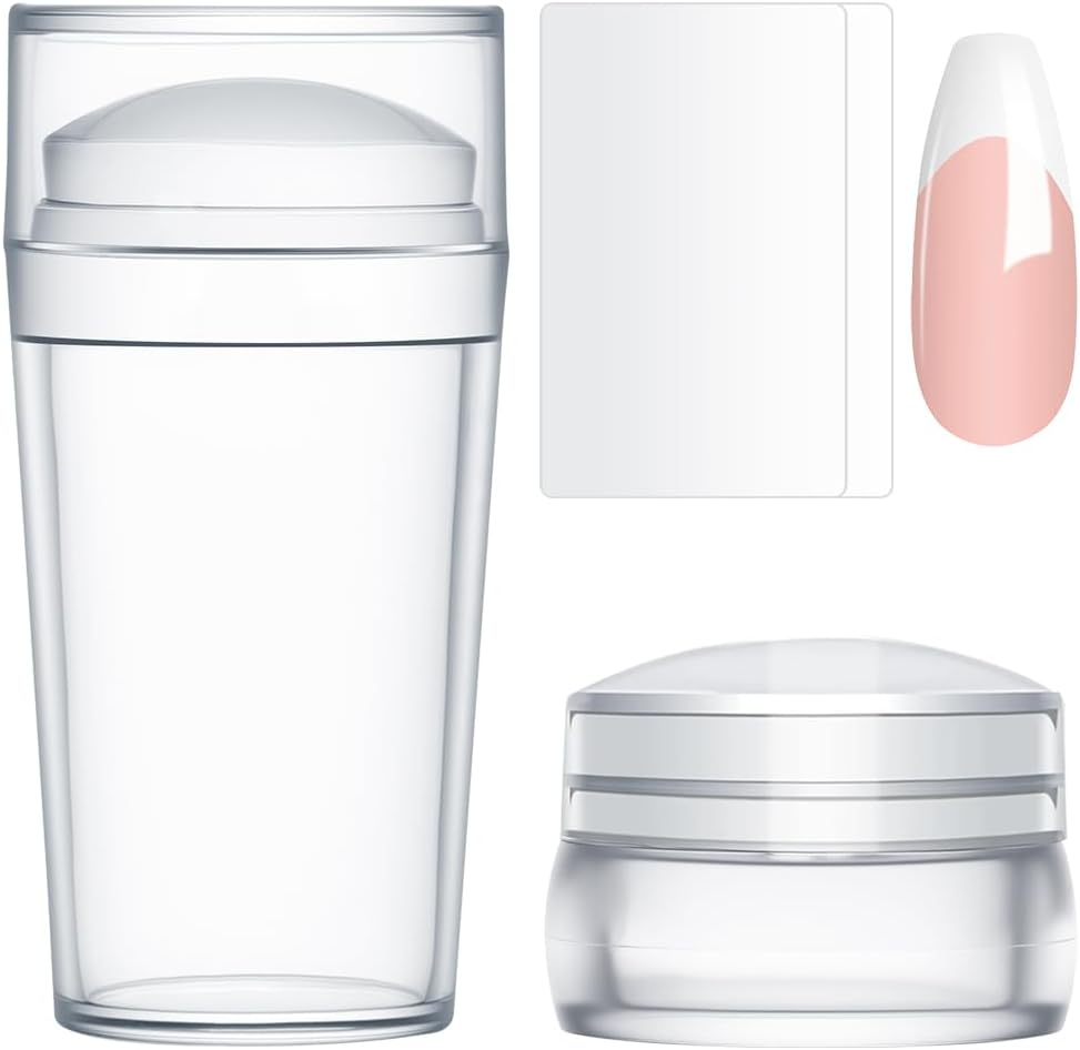 LOPHE Nail Stamp, 4 Pieces Silicone Nail Stamps with Scraper, French Nails Stamper Nail Stamp, Nail Art Accessories for the Perfect French Look image number 6