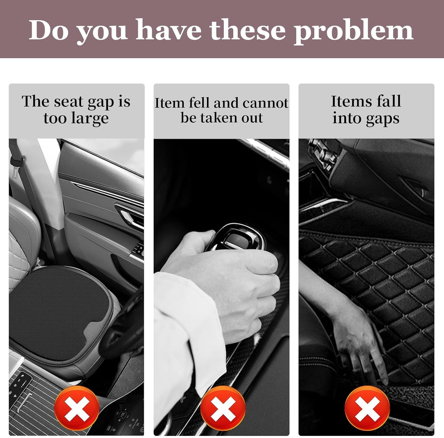 2PCS Car Seat Side Gap Filler, No Drop Seat Guard, 2025 Car Seat Side Gap Filler, Soft Foam Multifunctional Seat Side Gap Filler with Organizer & Hook Function, Seat Gap Fillers for All Cars (Brown) image number 3