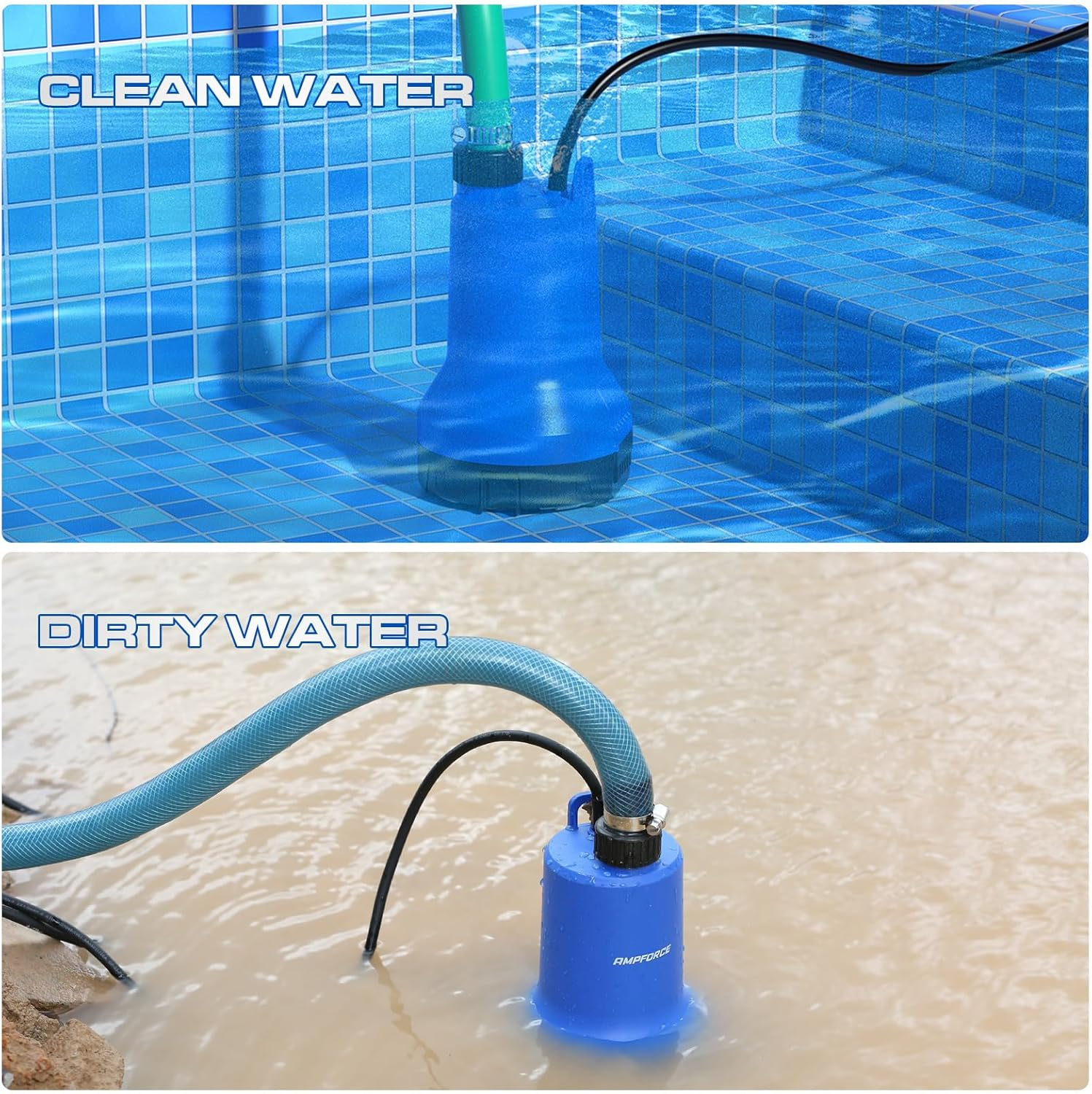 20V Cordless Water Garden Pond Pumps, 4.0Ah Submersible Sump Pump image number 2