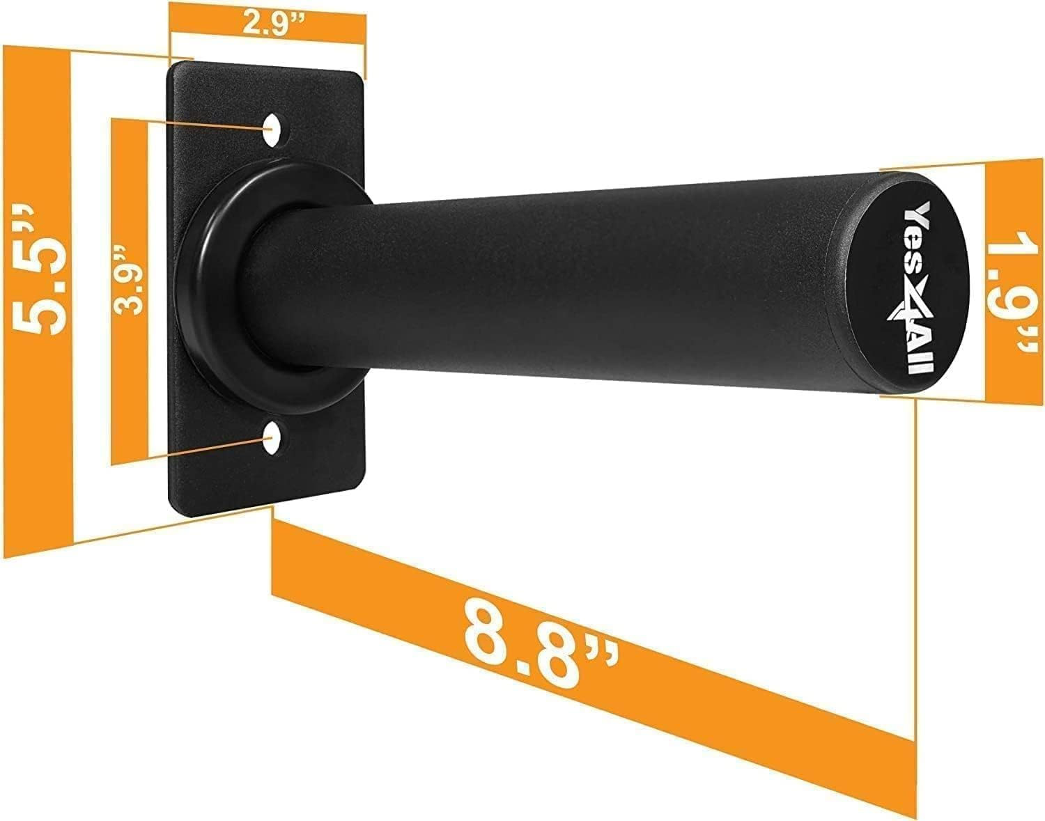 Yes4All Wall Mounted Weight Plate Holder, Weight Storage Rack &ndash; Fits 2&rdquo; Olympic Weight Plate, 249 Kgs - 550 Lbs per Pair Capacity image number 2