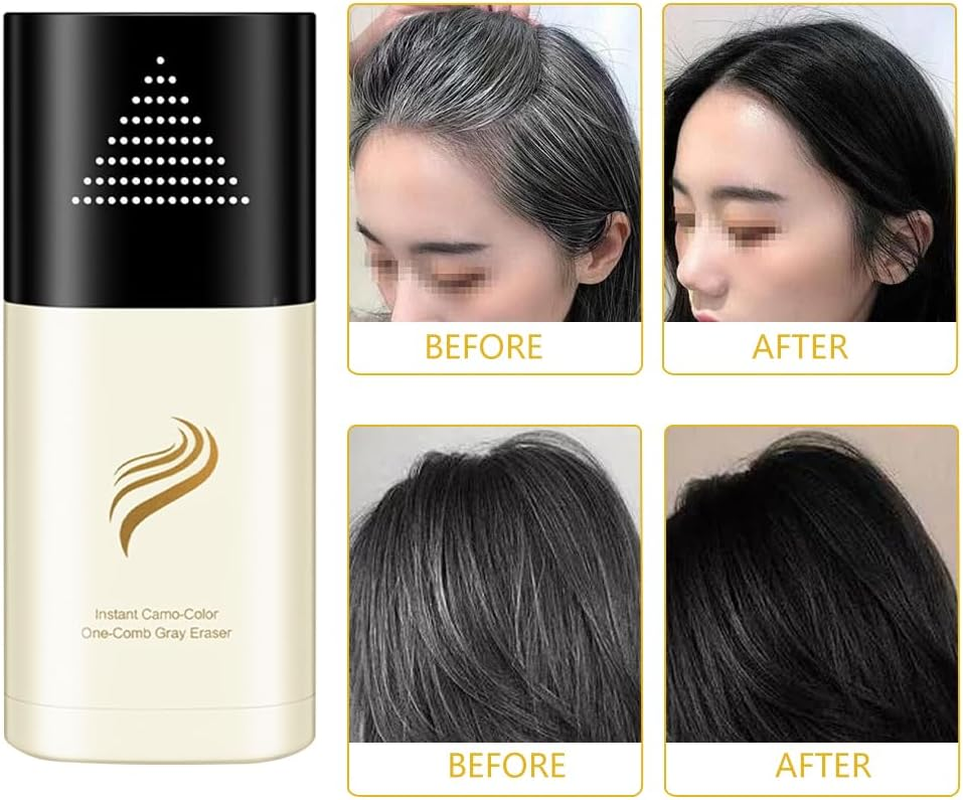 2-In-1 Hair Colour Pen & Comb - Instant Grey Hair Cover for Women & Men | Waterproof and Sweatproof Root Colour Pen for All Hair Types image number 6