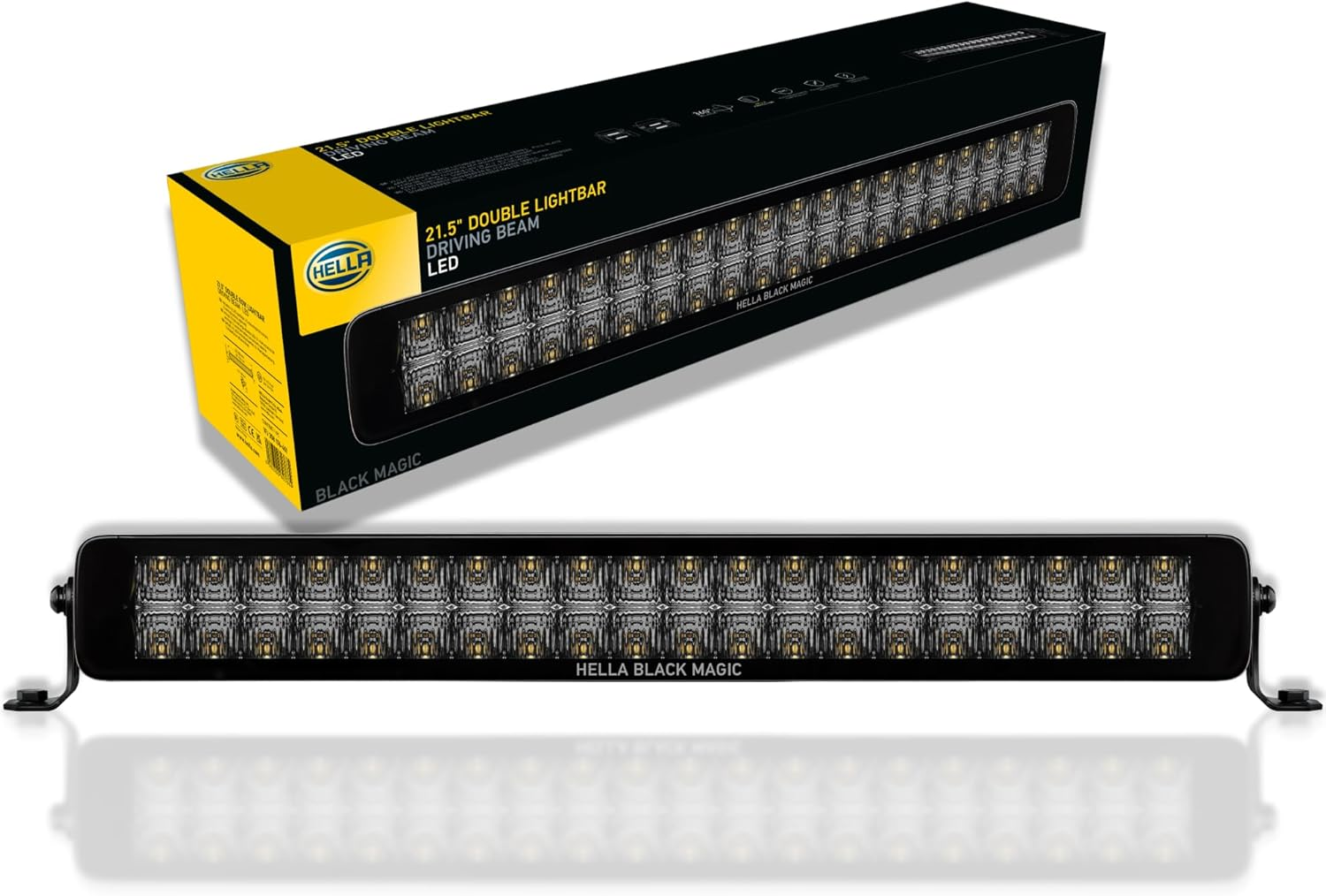 HELLA 1FA358176821 Black Magic 12/24V Mini LED Light Bar & Driving Lamp for off Road, 4WD, SUV & Truck, Cube Kit 3.2 Inch, 3000 Lumen with Spot Beam