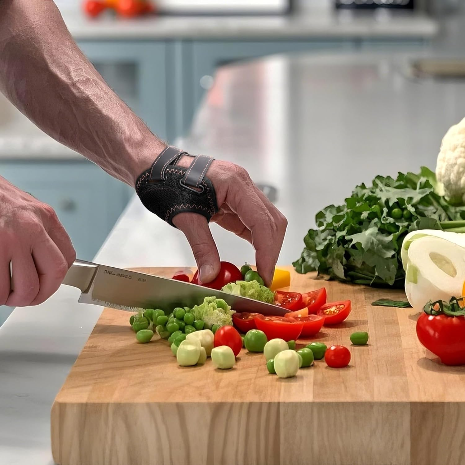 FORTEMOTUS CMC Thumb Orthosis for Saddle Joint Osteoarthritis with 2 Adjustable Straps for Relief from Rhizarthrosis and Base Instability, Left, L, 19-26 Cm image number 2