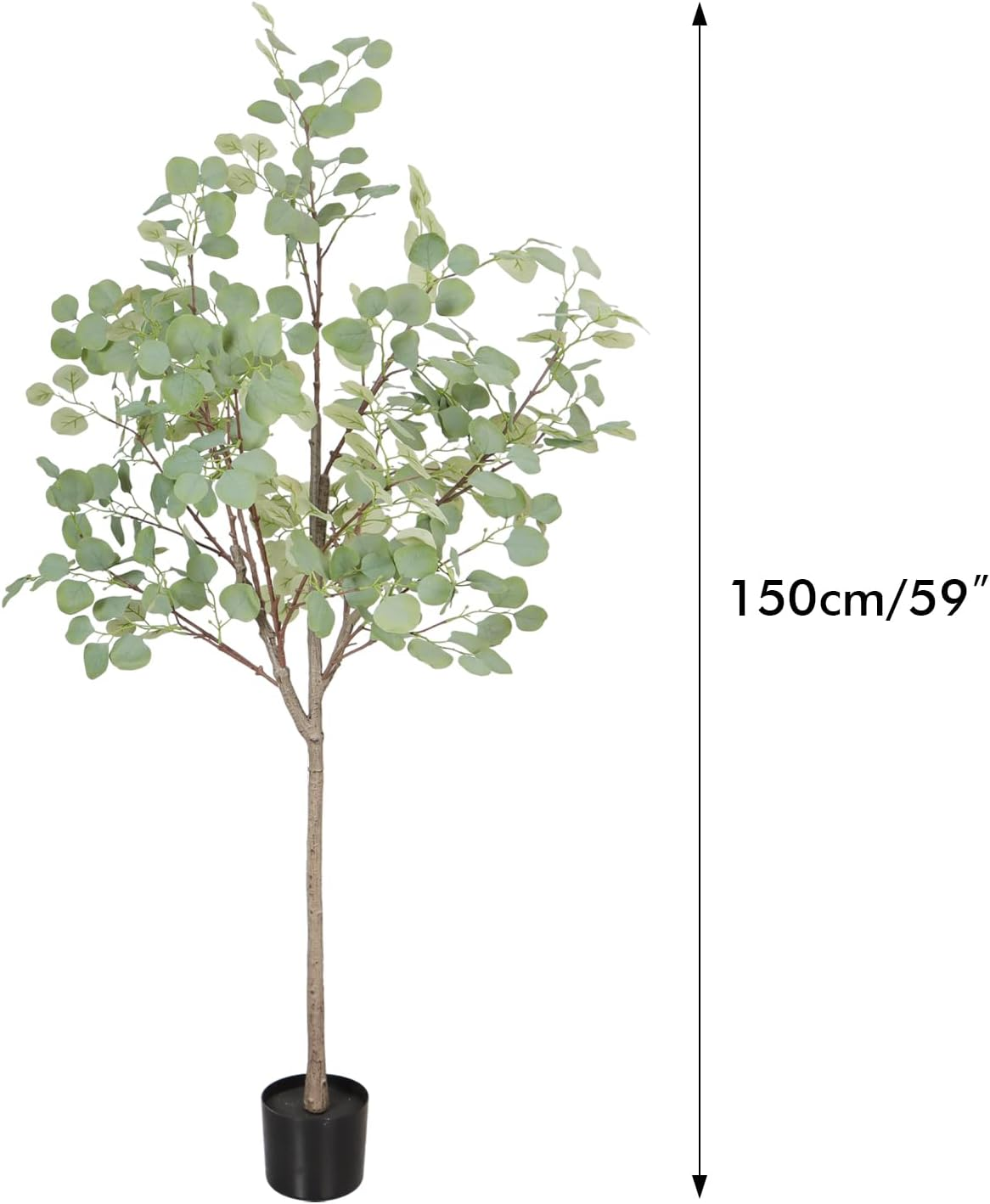 Artigreen Artificial Olive Tree,5Ft/150Cm Tall Nearly Natural Fake Plant Faux Olive Plants，Fake Topiary Silk Tree with Wood Branches and Fruits for Home Office Decor Indoor,Housewarming Gift image number 6