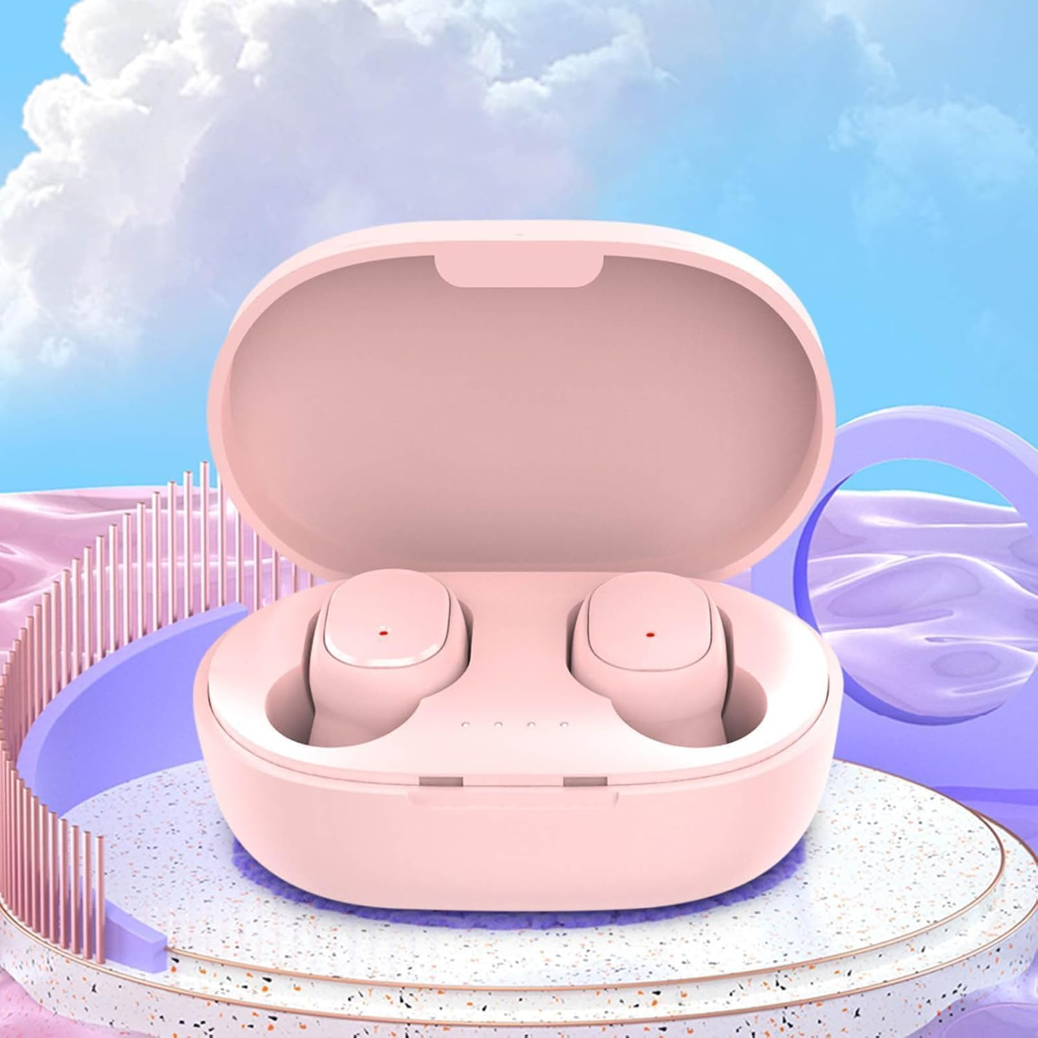 Opemg Pink Bluetooth Headphones - Wireless Earbuds - In-Ear Design Earphones - Ear Buds Headset, -Fi Sound Quality, CVC6.0 Noise Cancelling, for Bussiness Sport Travel image number 6