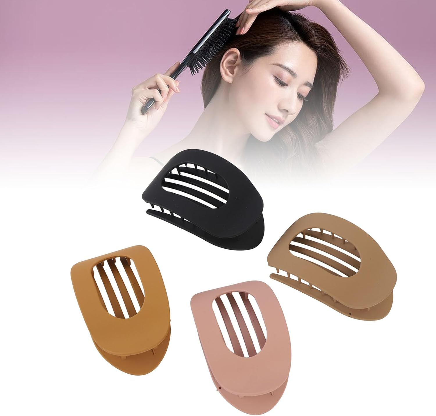 4Pcs Flat Hair Clips - Duck Bill Clips for Women, Stylish Thin Hair Clips with Strong Hold