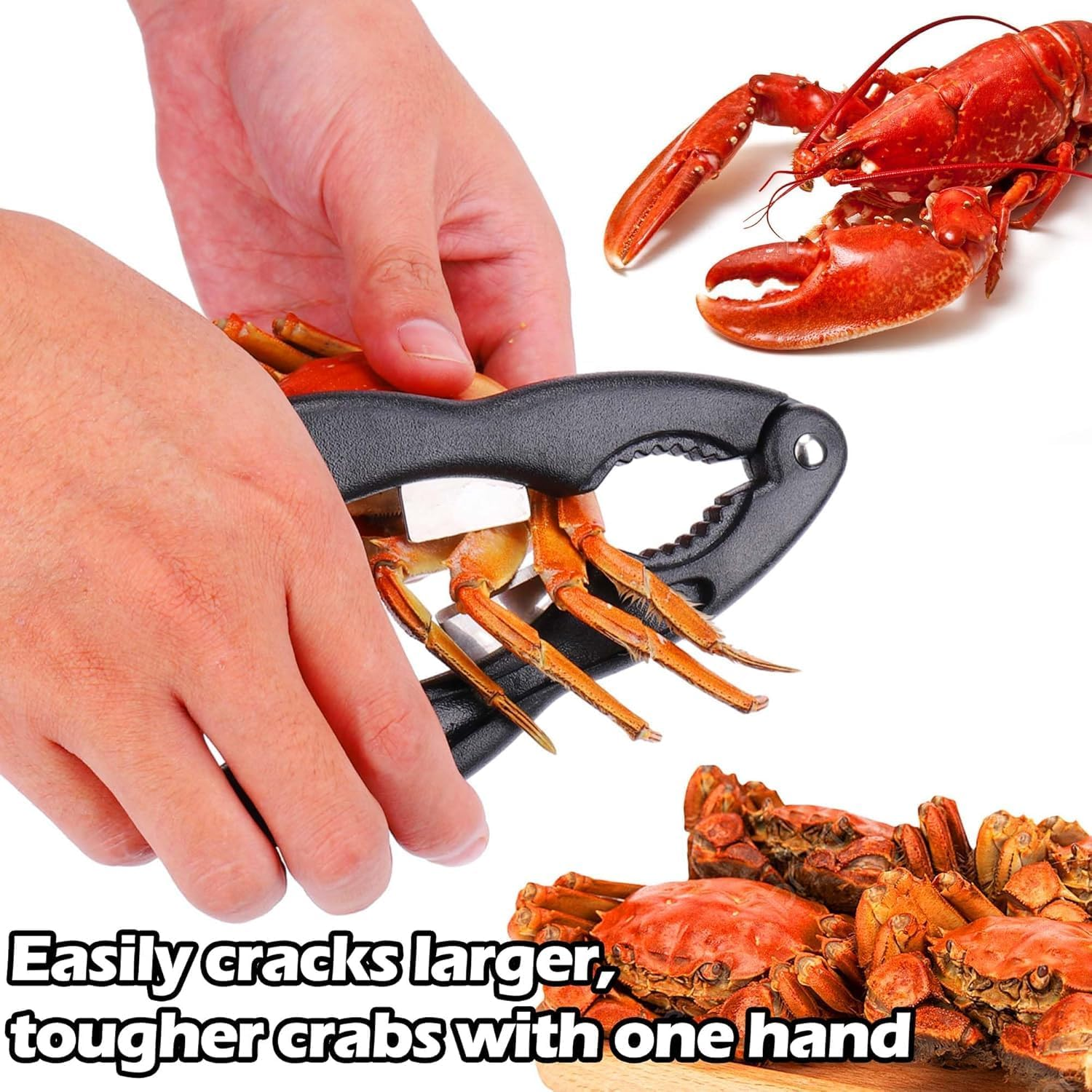 Portable Crab Crackers with Picks Forks, 2Pcs Crab Leg Crackers and Tools,Portable Seafood Crackers and Tools Multifunctional Lobster Crackers Crab Leg Crackers Tool,Lobster Crackers and Picks Set