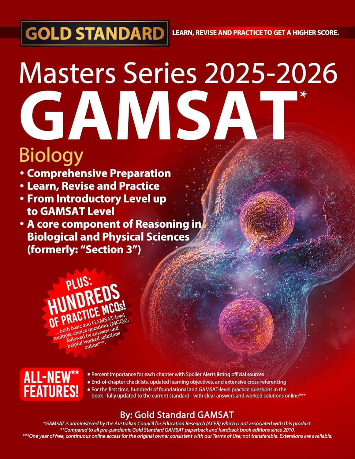2025-2026 Masters Series GAMSAT Biology Preparation by Gold Standard GAMSAT image number 3