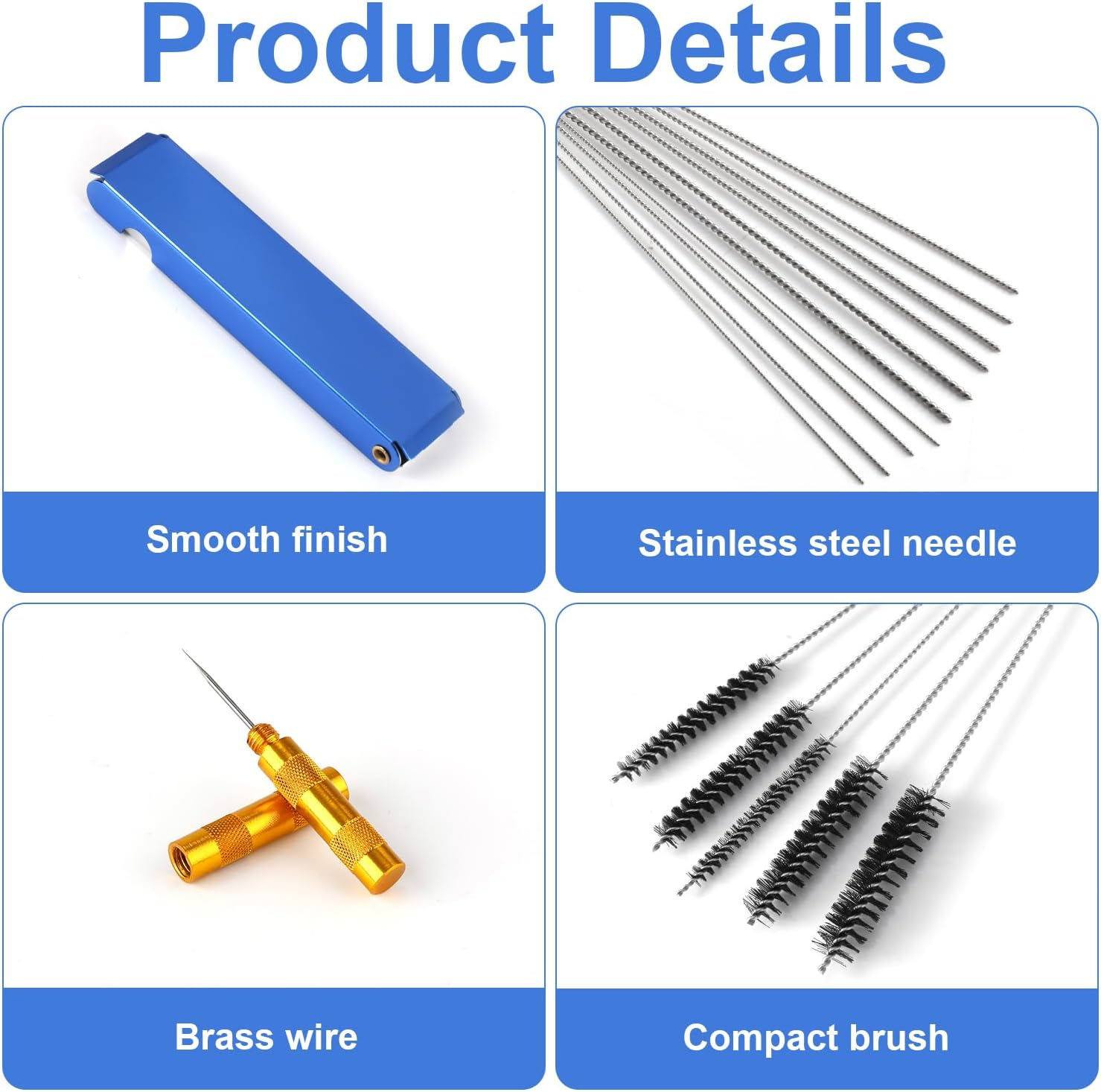 Carburetor Cleaning Kit, Includes 23 Needles 5 Nylon Brushes 1 Scraper and 4 Cleaning Hooks for Motorcycle ATV Chainsaw & Welder Maintenance image number 4