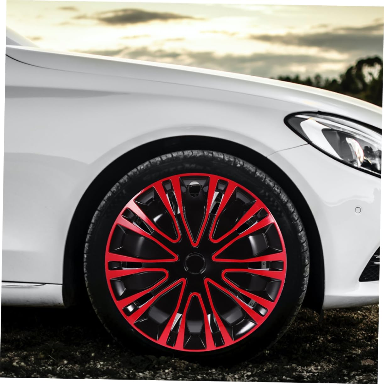 SEWOART 2Pcs Automotive Wheel Hub Covers Fitment Hubcap Decorations for Cars Trucks Easy DIY Installation image number 5