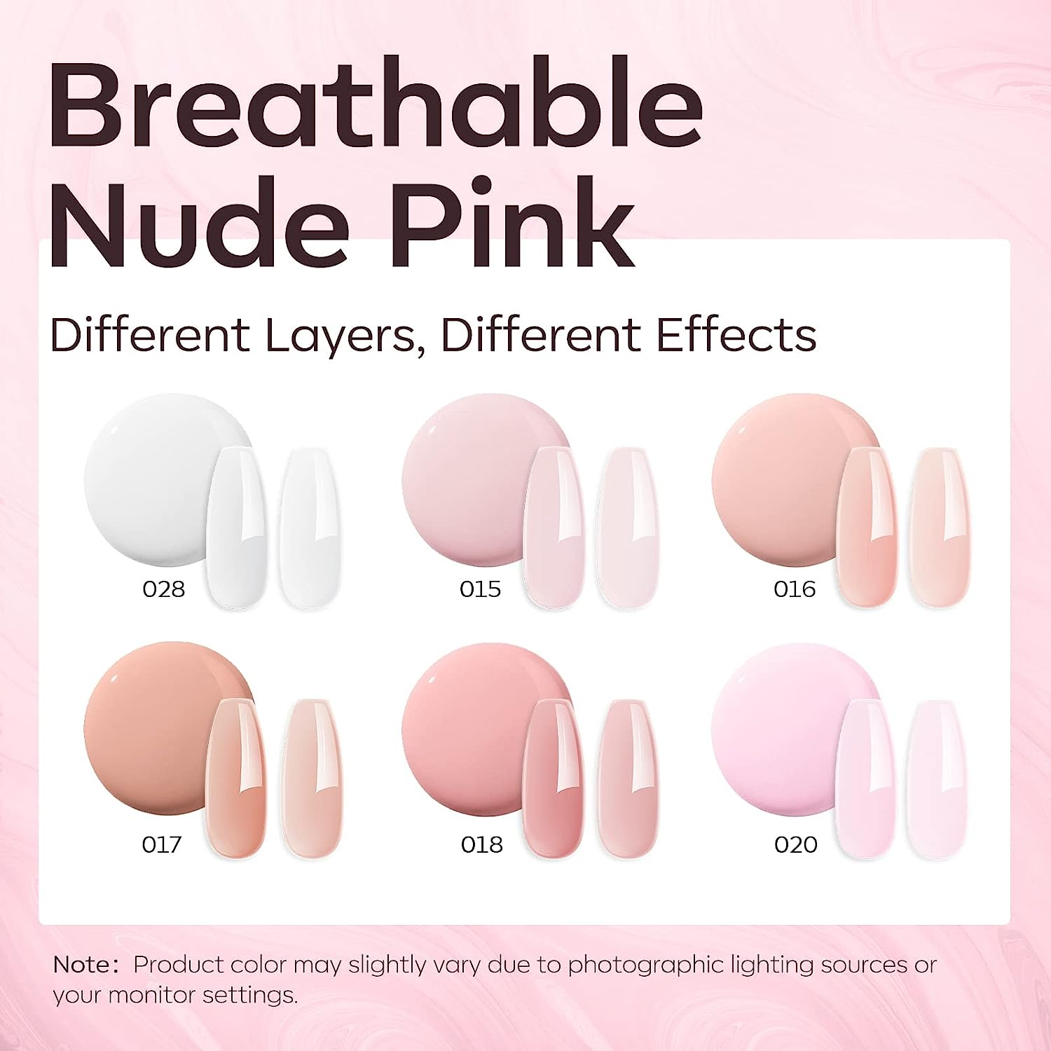 Modelones Builder Nail Gel Set, 6 Colors Gel Builder 8-In-1, Jelly Nude Pink Hard Gel Builder Nail Strengthener Extension Gel Color Base Gel Rhinestone Nail Tips Glue Gel in a Bottle, Gifts for Women image number 1