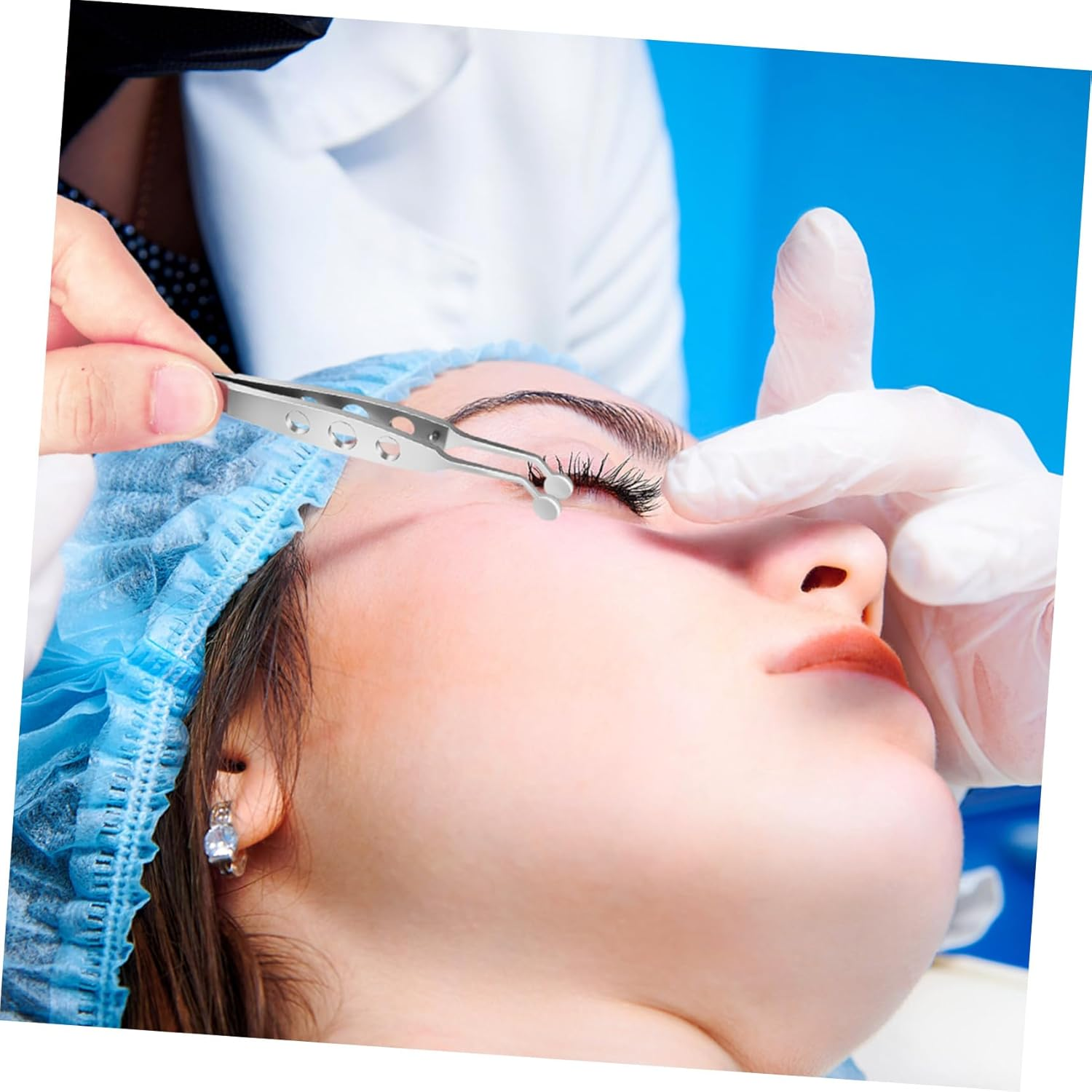 Ipetboom round Tip Meibomian Gland Tweezer Eye Stye Remover Tweezer Eyelid Massage Pimple Lash Massage Tools image number 1