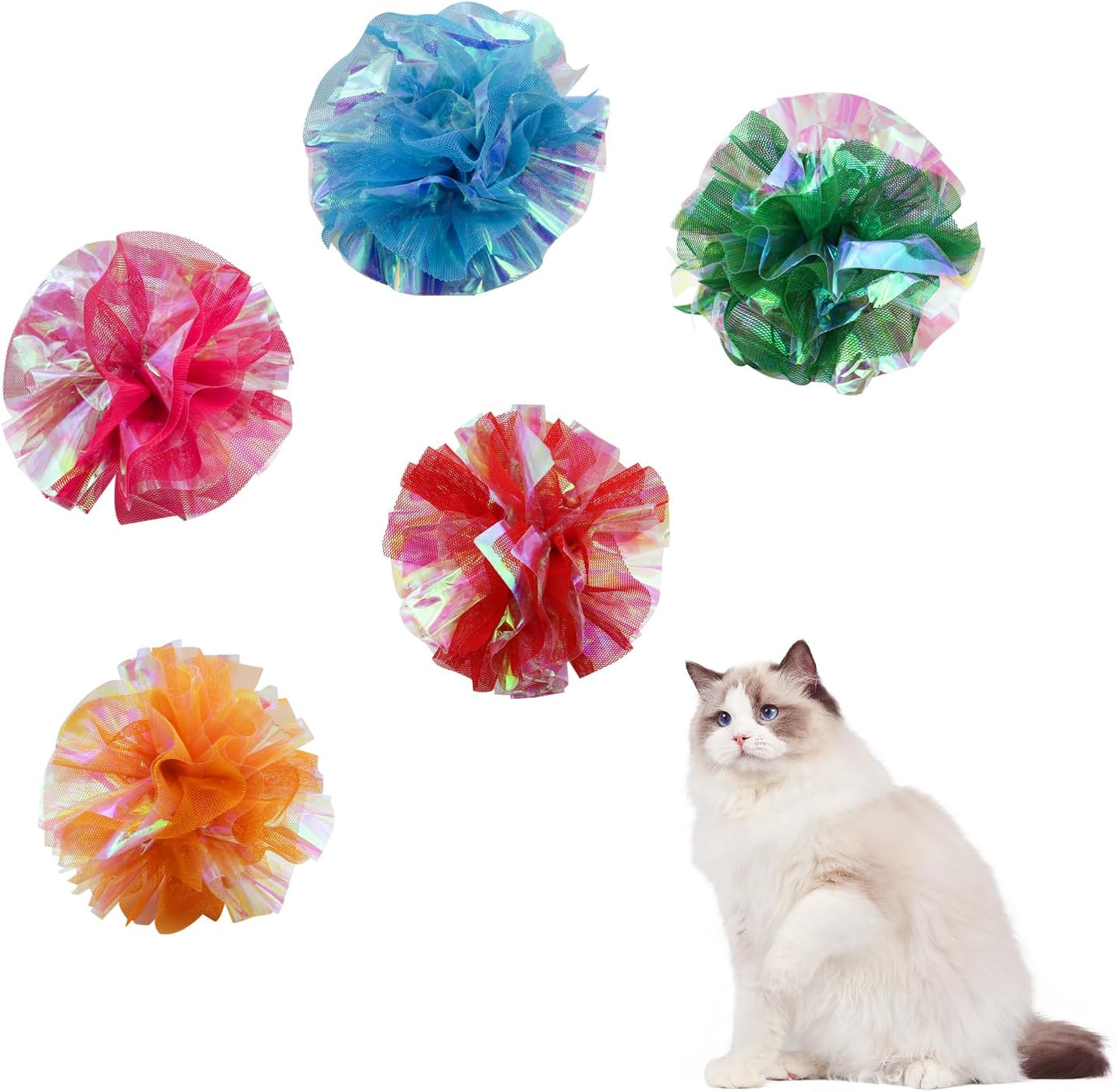 Andiker Cat Toy Cat Balls with Sound (Pack of 5) image number 3