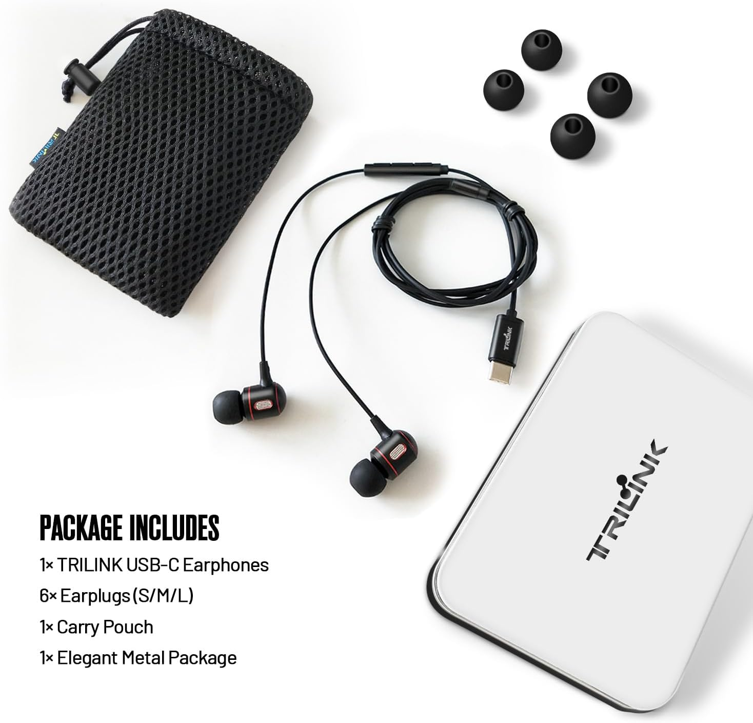 USB C Headphones Wired, In-Ear Type C Earbuds, Earphones with Microphone Volume Control Compatible with Iphone 15/16 Pro Max, Ipad Pro, Samsung Galaxy S25, Google Pixel 9/9 Pro, Huawei, Sony