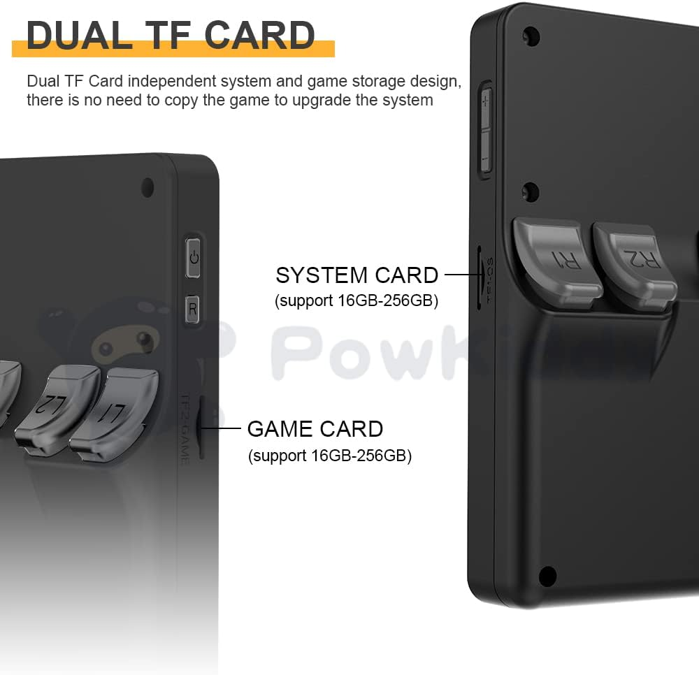 Astarama Powkiddy RGB20S Handheld Arcade Game Console, 3.5 Inch Retro Video Game Console, Open Source Game Player, Gift for Children (128G, Black) image number 2