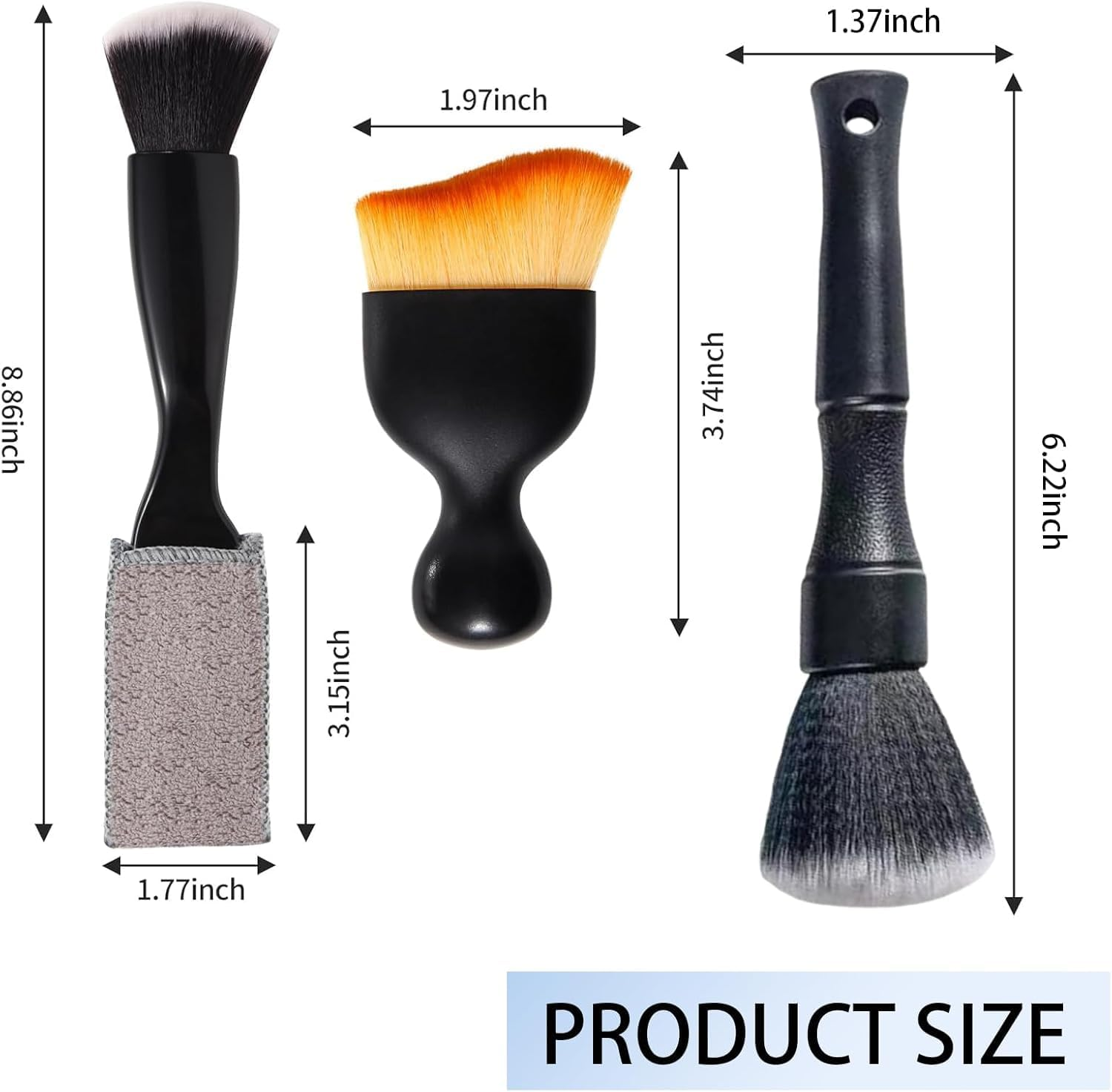 4 PCS Car Interior Detailing Brush,Soft Bristle Scratch - Free Tools for Dashboard, AC Vents in Truck, SUV, RV image number 2