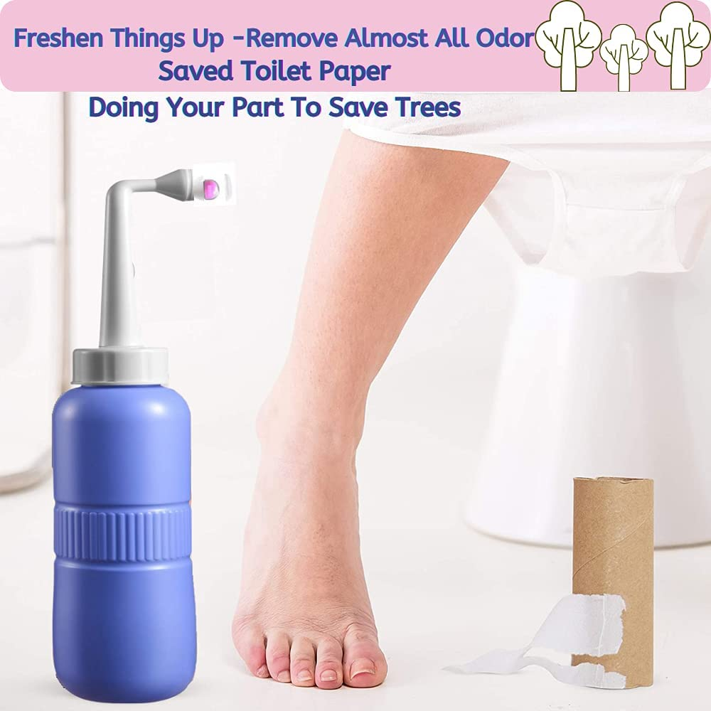 Peri Bottle for Postpartum Care Essentials Perineal Spray Squirt Upside down Bottle Feminine Postpartum Care,Clean, Perineal Recovery New Mom &Baby 2 Detachable Nozzles Portable Personal Hygiene Bidet Kit image number 5